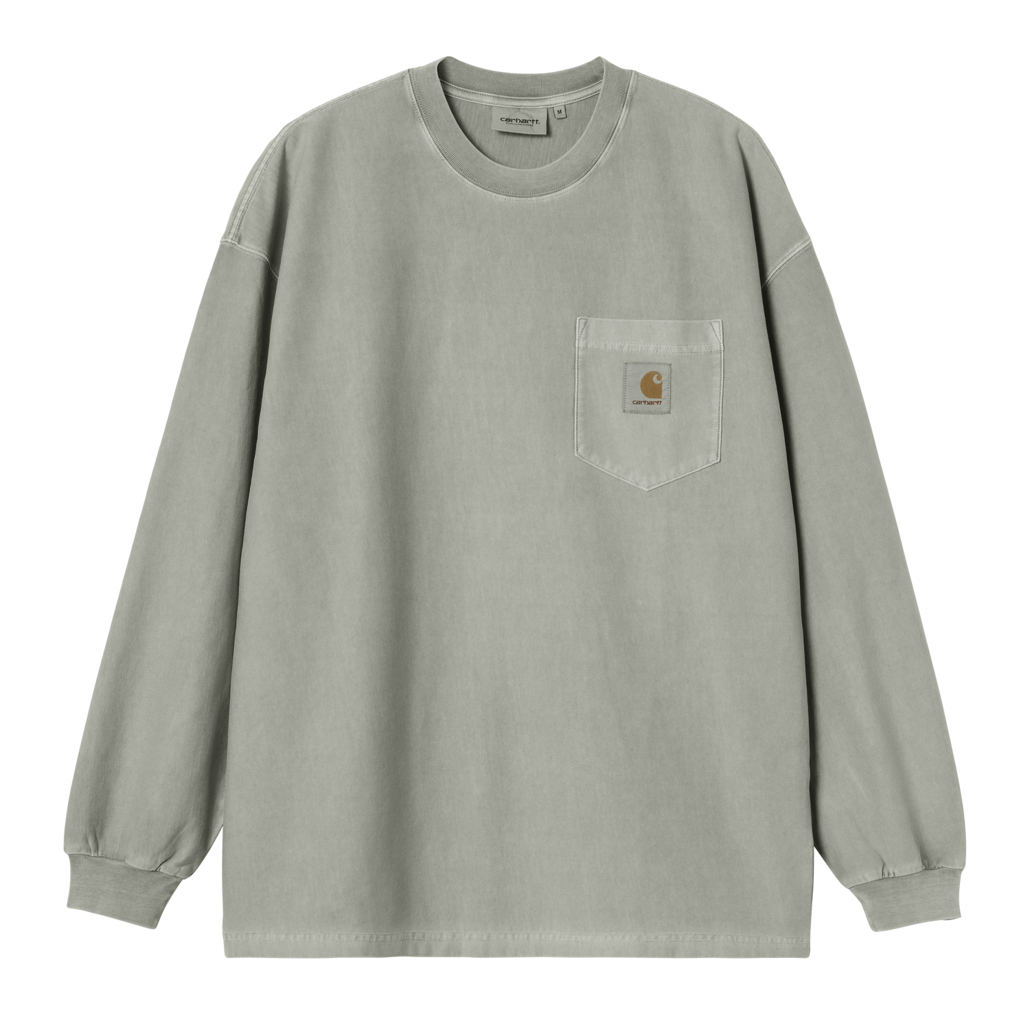 L/S LOOSE POCKET T-SHIRT SHADY GREEN GARMENT DYED