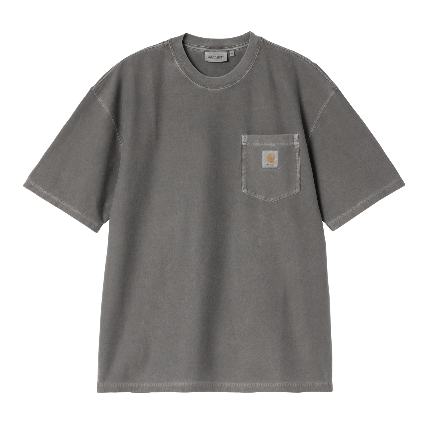 S/S LOOSE POCKET T-SHIRT BLACK GARMENT DYED