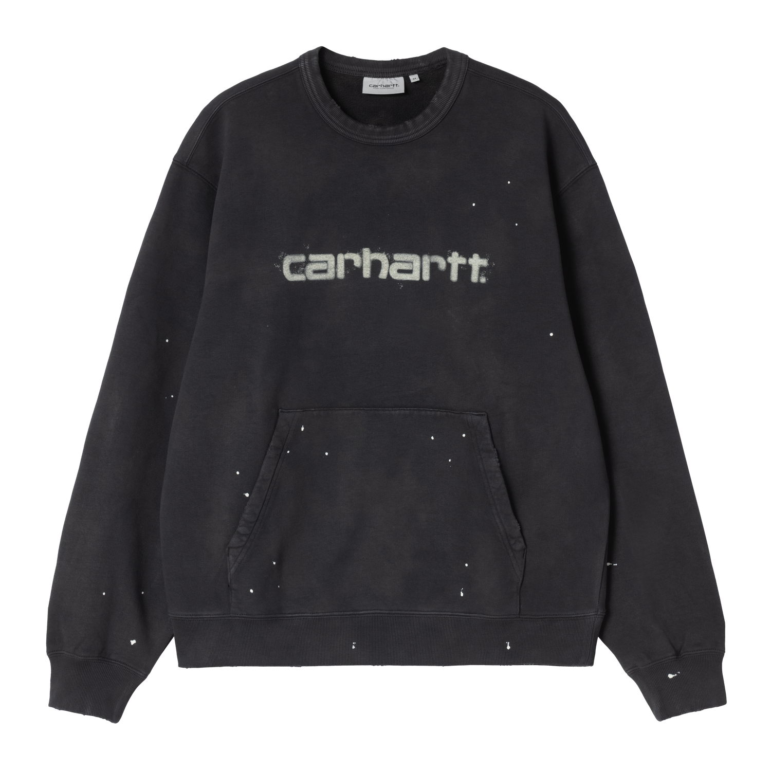 PAINTER SWEAT BLACK DESTROY WASH SPLATTER