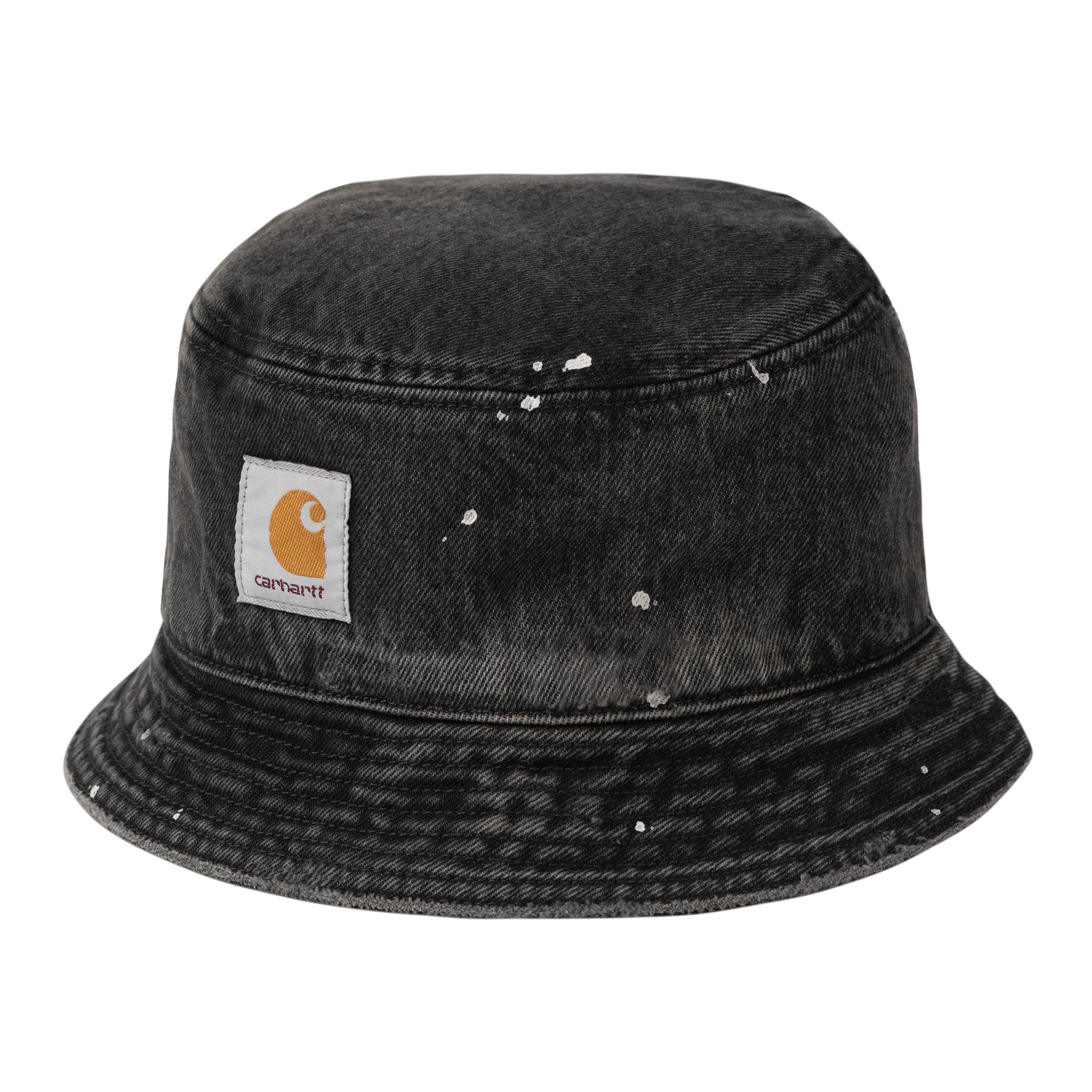 BELMAR BUCKET HAT BLACK DESTROY WASH SPLATTER