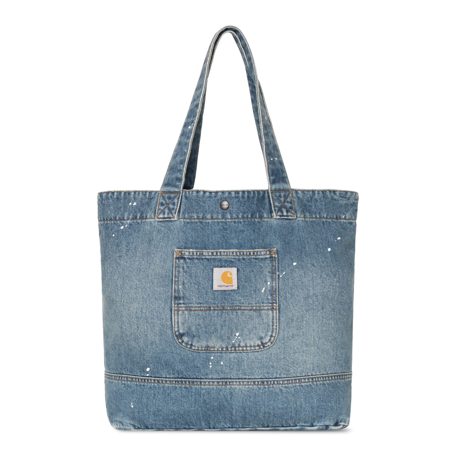 DENIM TOTE BLUE DESTROY WASH SPLATTER