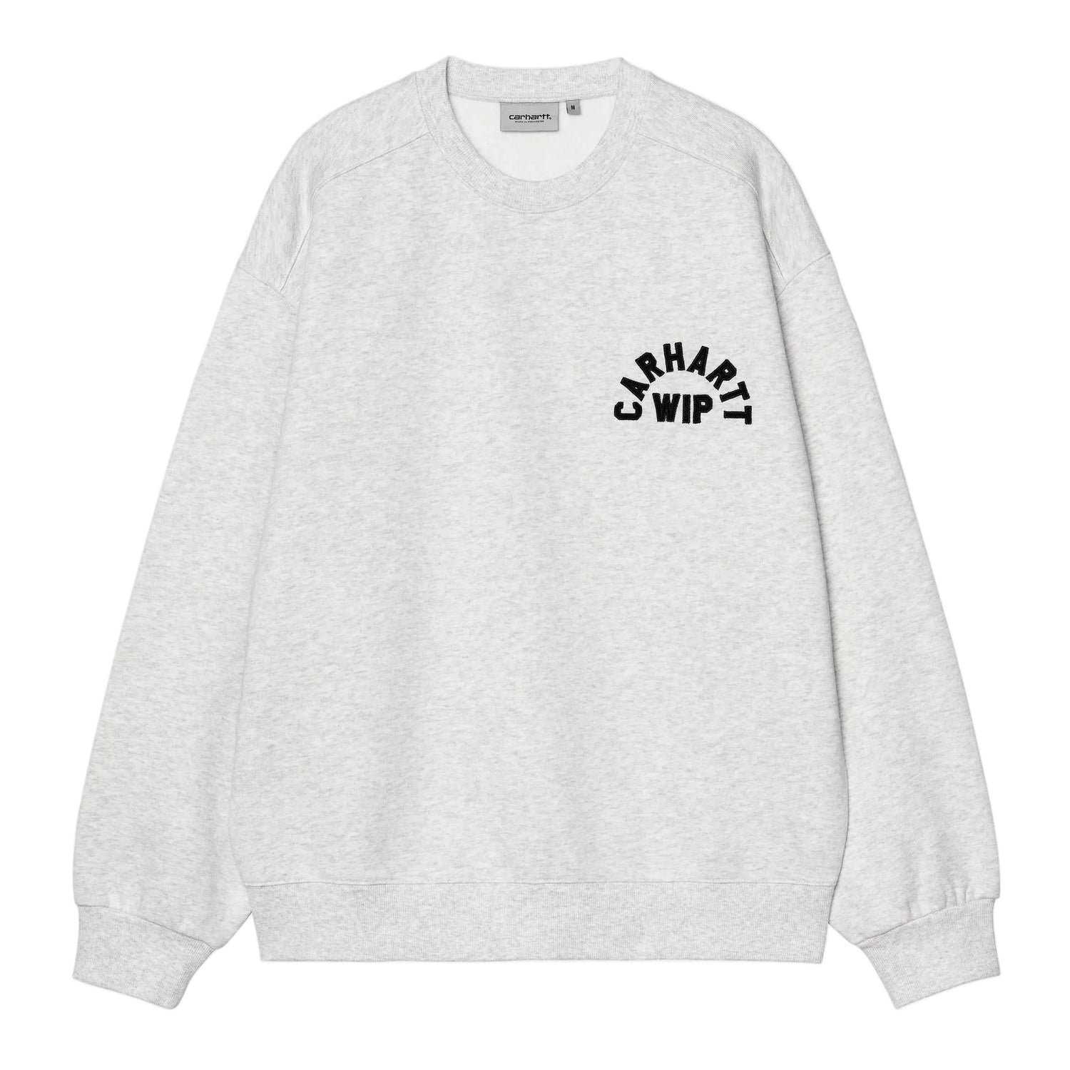 ARCH SCRIPT SWEAT ASH HEATHER / DARK NAVY STONE WASHED