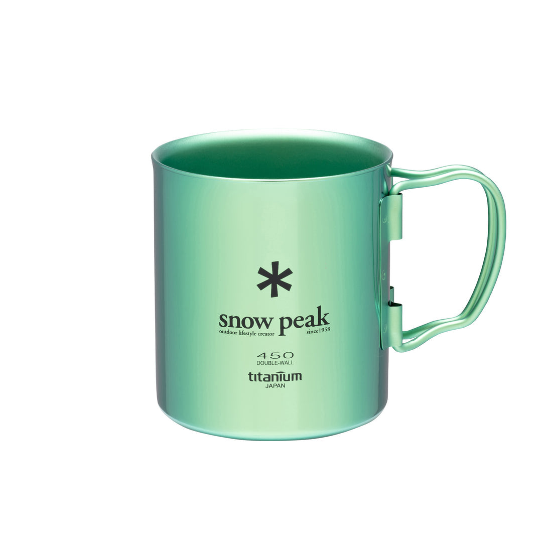 TITANIUM DOUBLE WALL CUP 450 GREEN