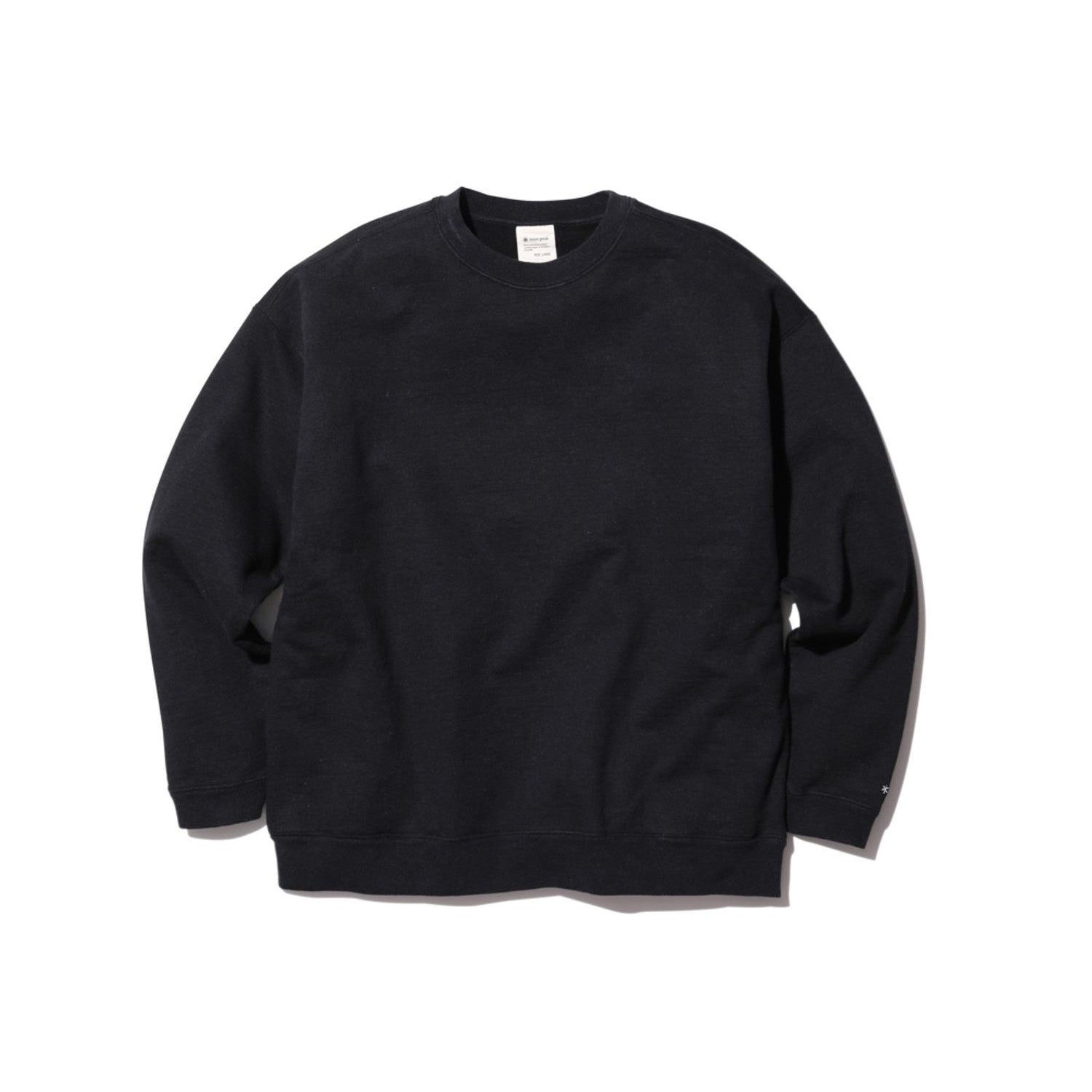 RECYCLED COTTON SWEAT CREWNECK BLACK