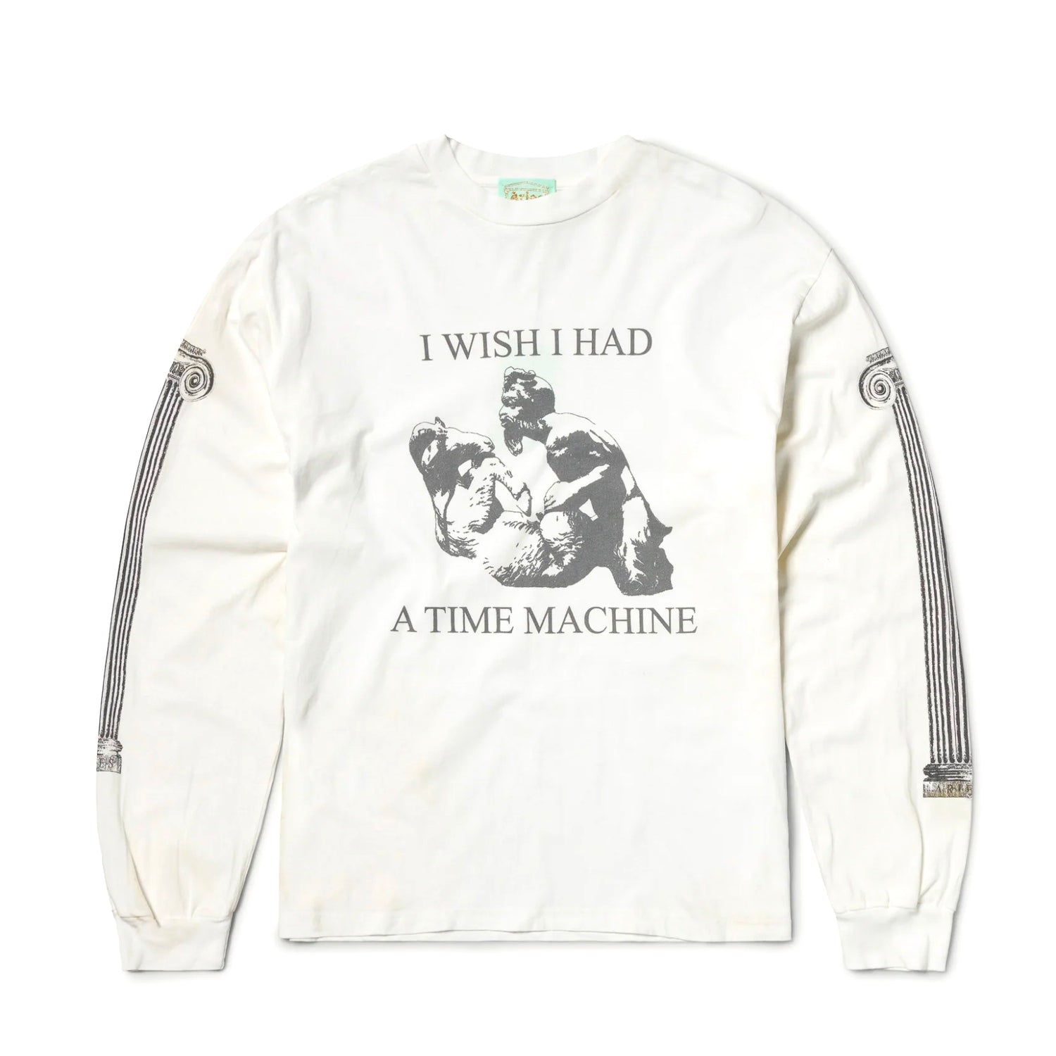 TIME MACHINE LS TEE STAINED WHITE
