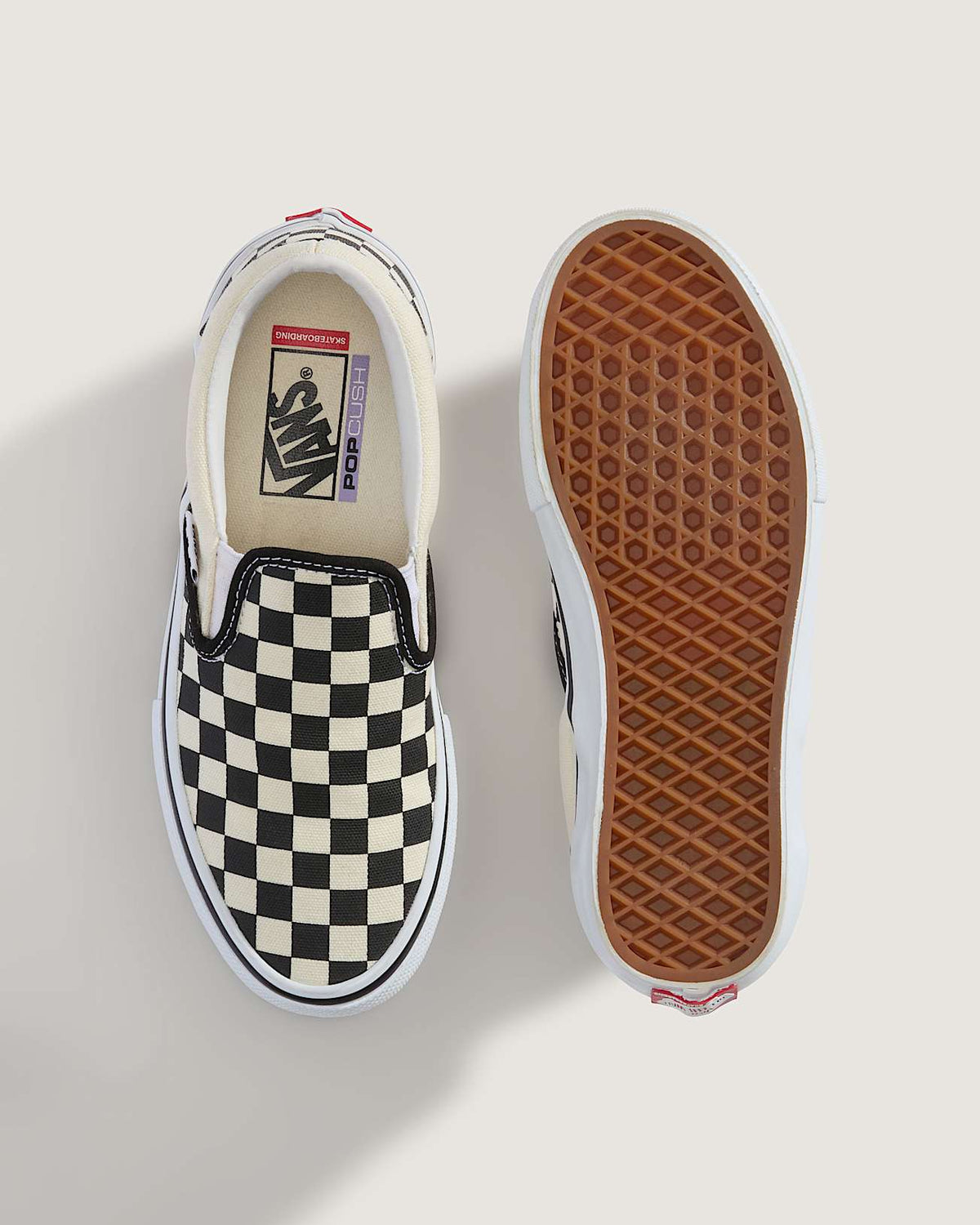 SKATE SLIP-ON CHECKERBOARD BLACK
