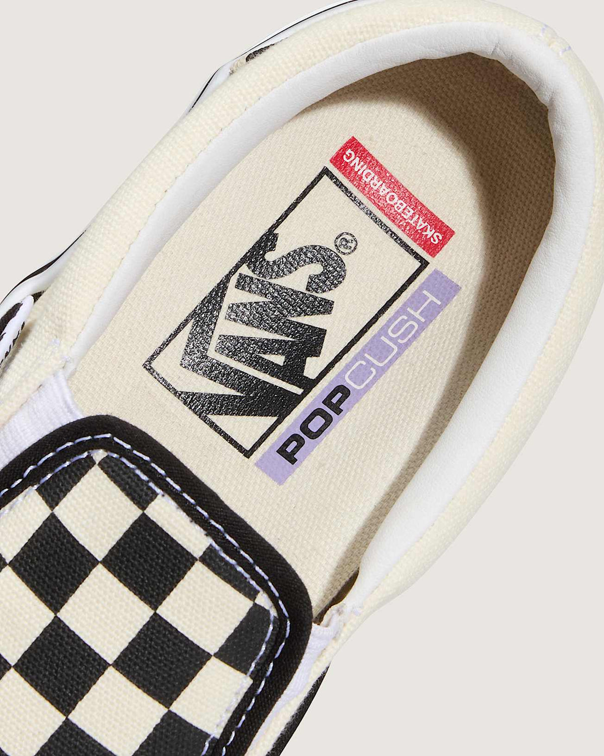 SKATE SLIP-ON CHECKERBOARD BLACK