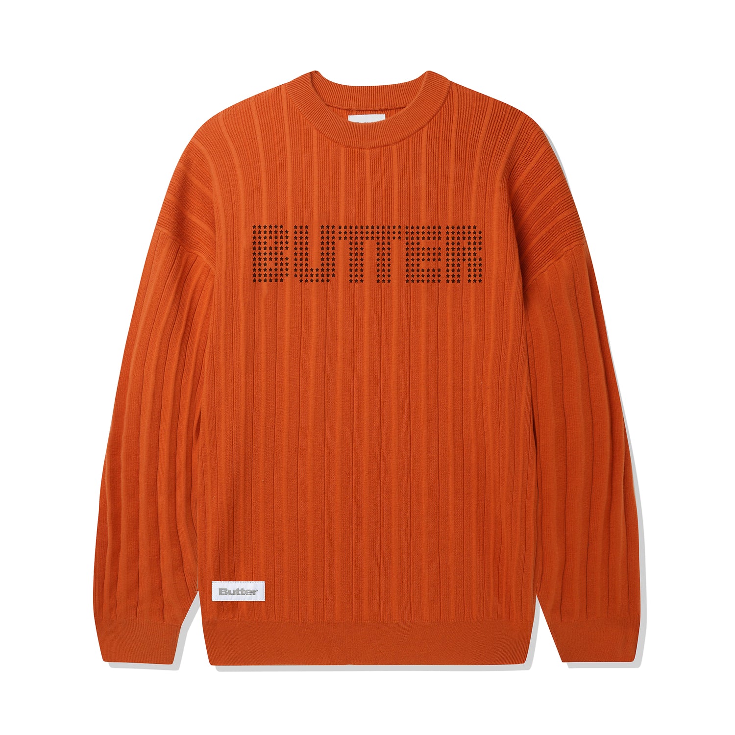 STARS RIBBED KNITTED SWEATER CEDAR