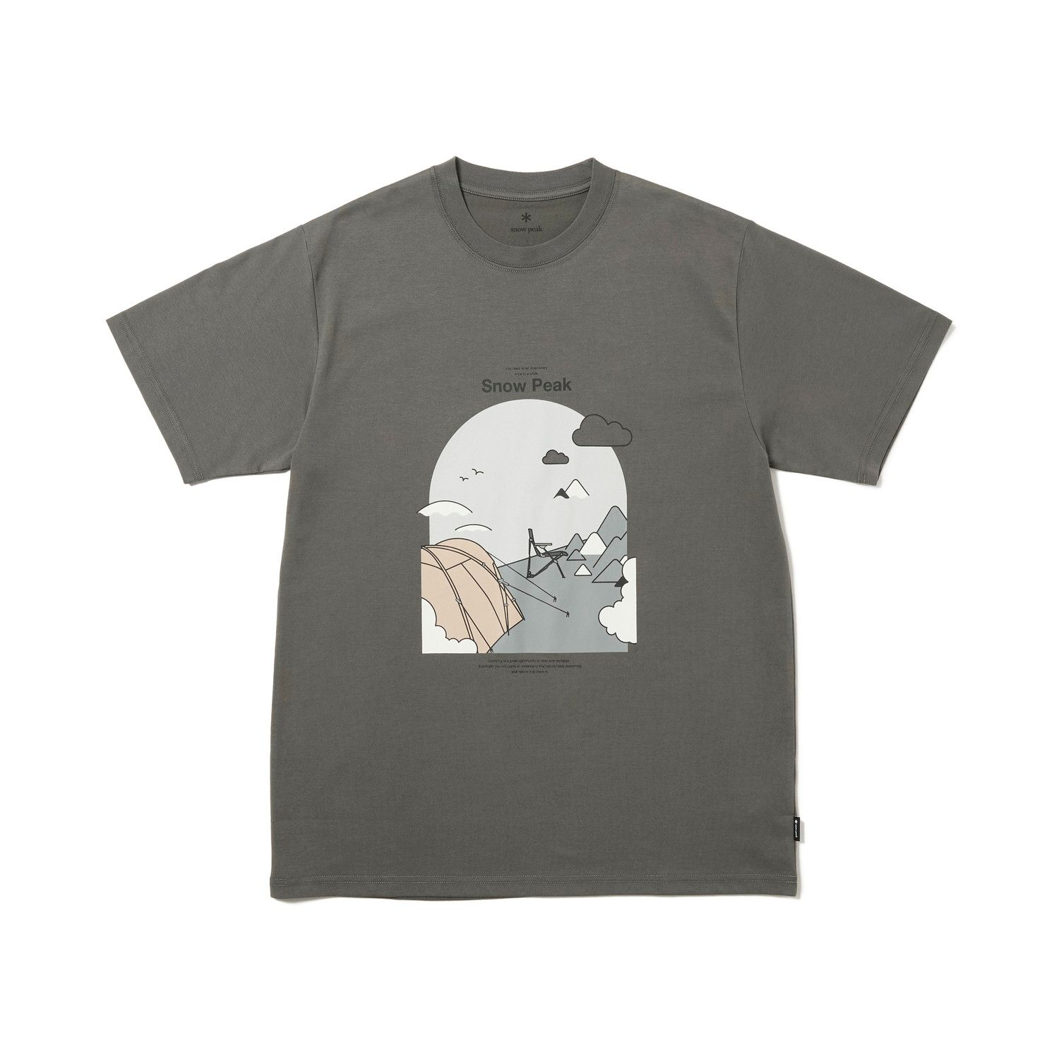 CAMPING GRAPHIC T-SHIRT GREY