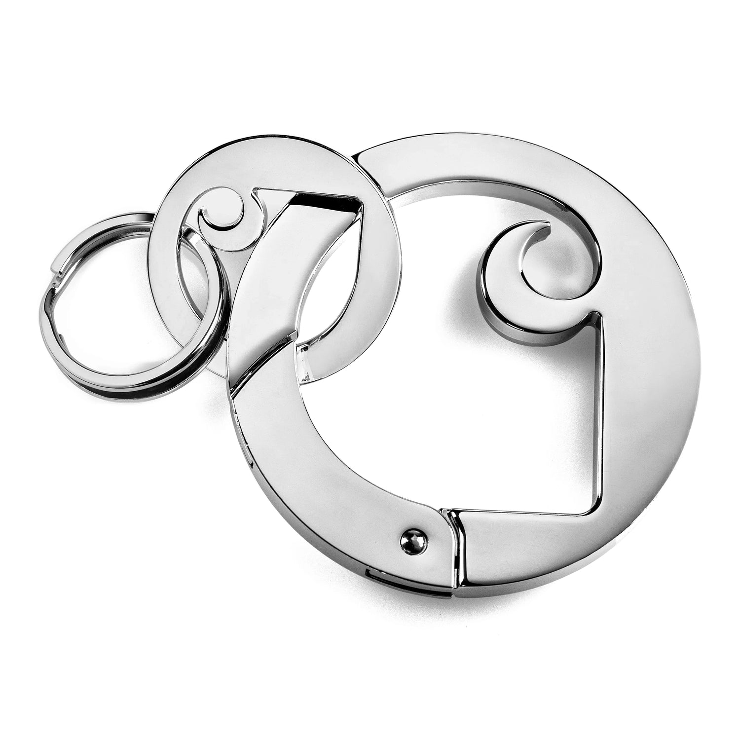 CHARMS CARABINER KEYCHAIN SILVER