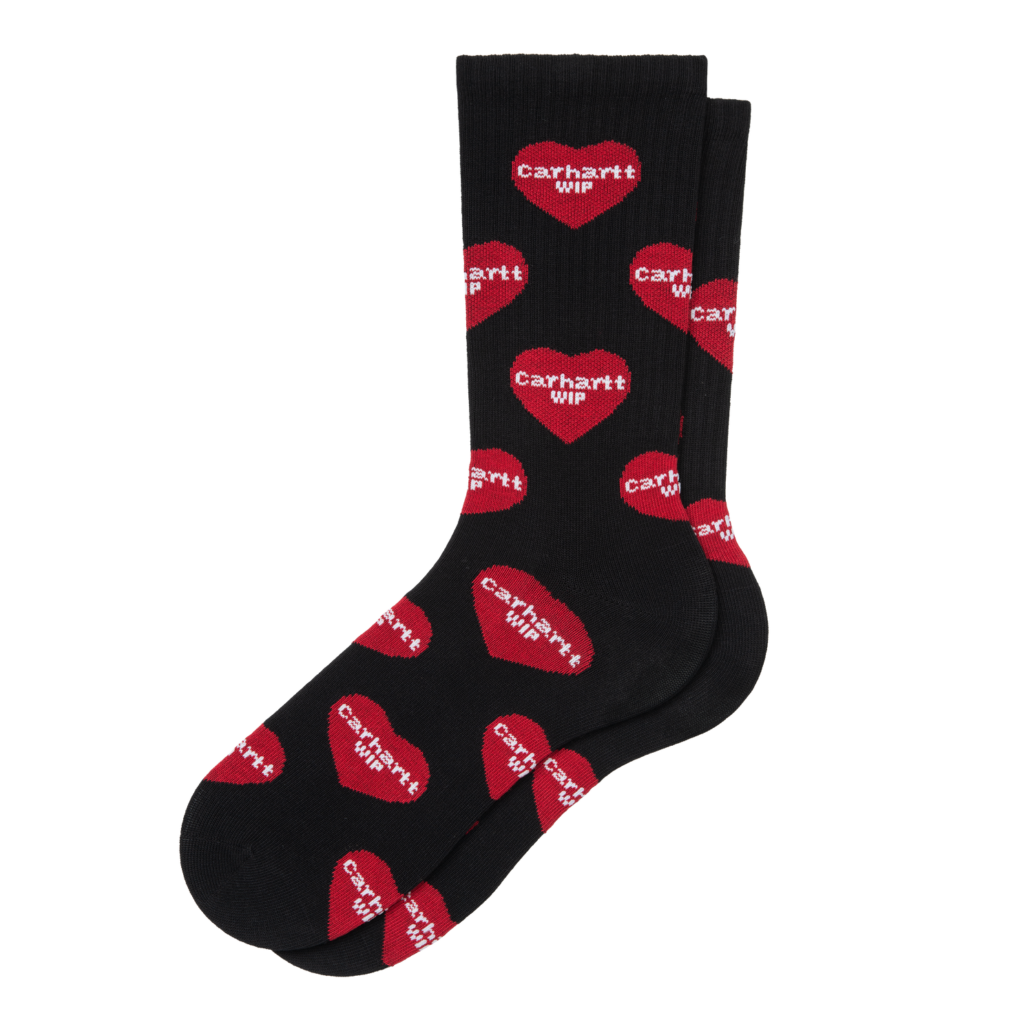 HEART LOGO SOCKS BLACK