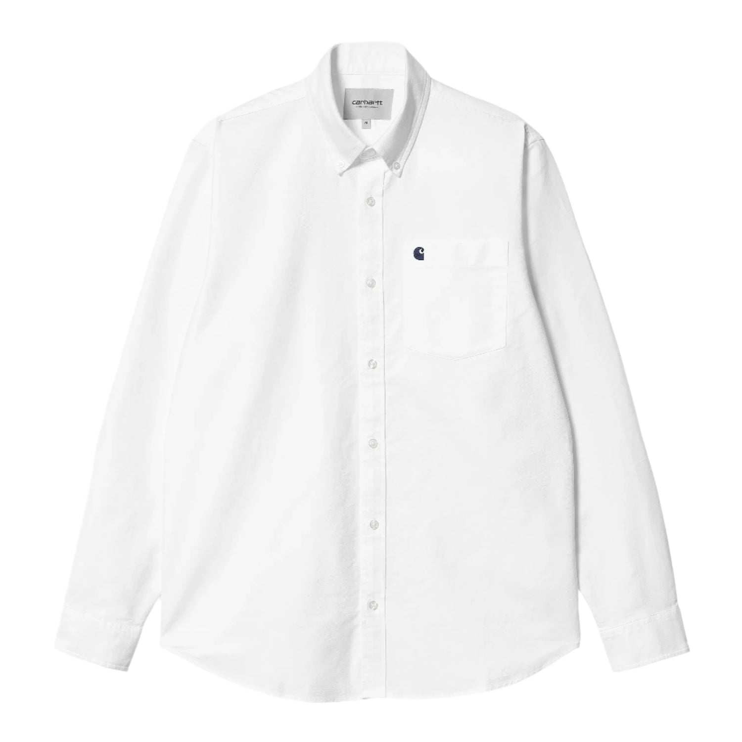 L/S C-LOGO SHIRT WHITE / DARK NAVY