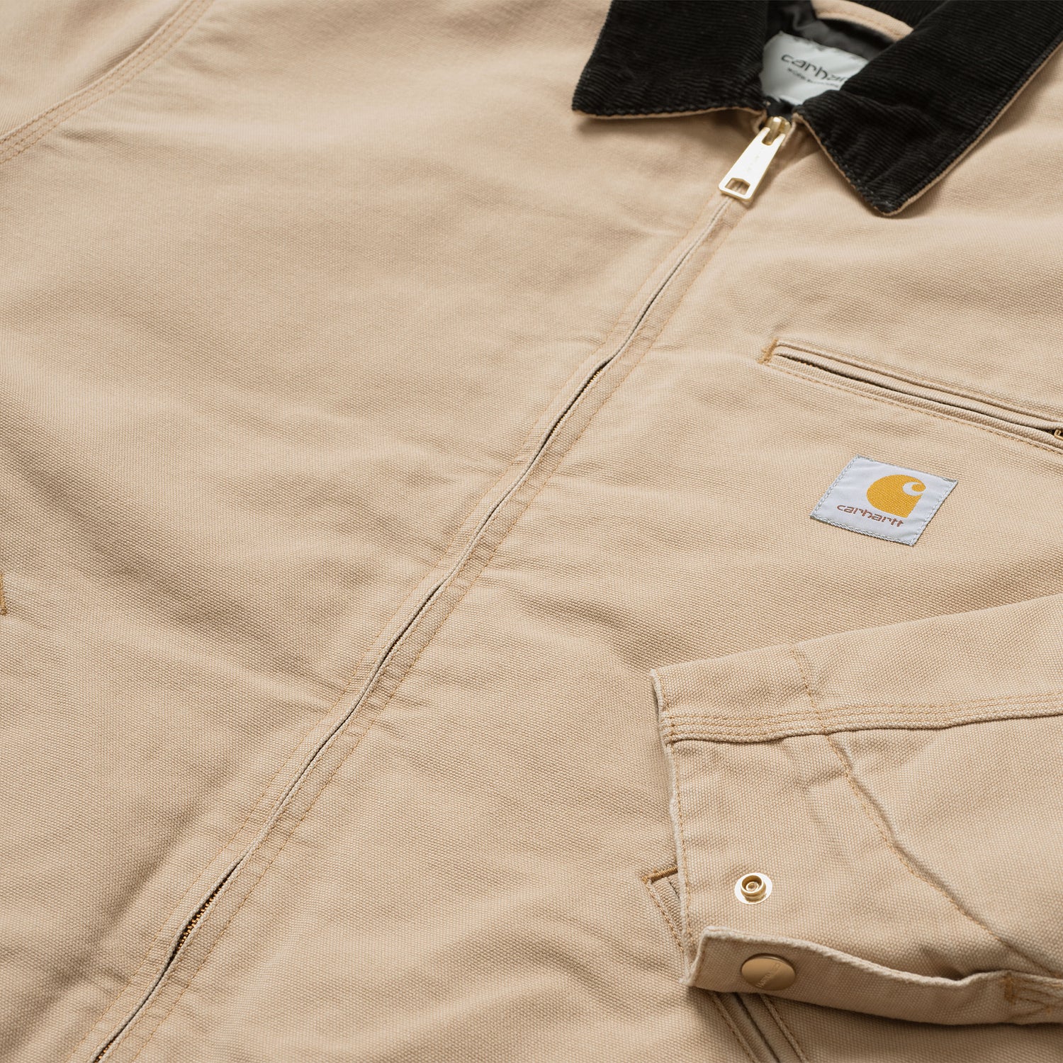 OG DETROIT JACKET DUSTY H BROWN / BLACK AGED CANVAS
