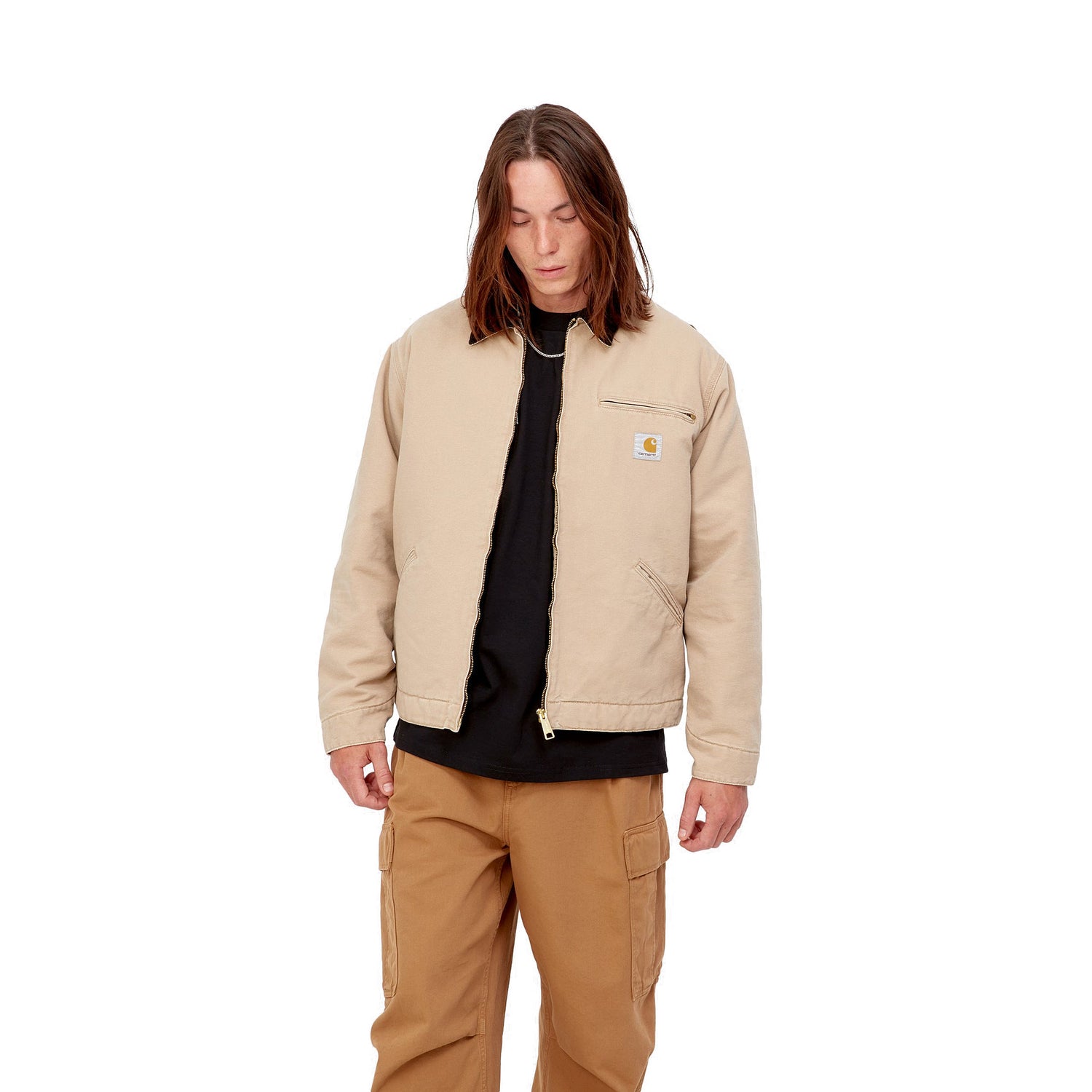 OG DETROIT JACKET DUSTY H BROWN / BLACK AGED CANVAS