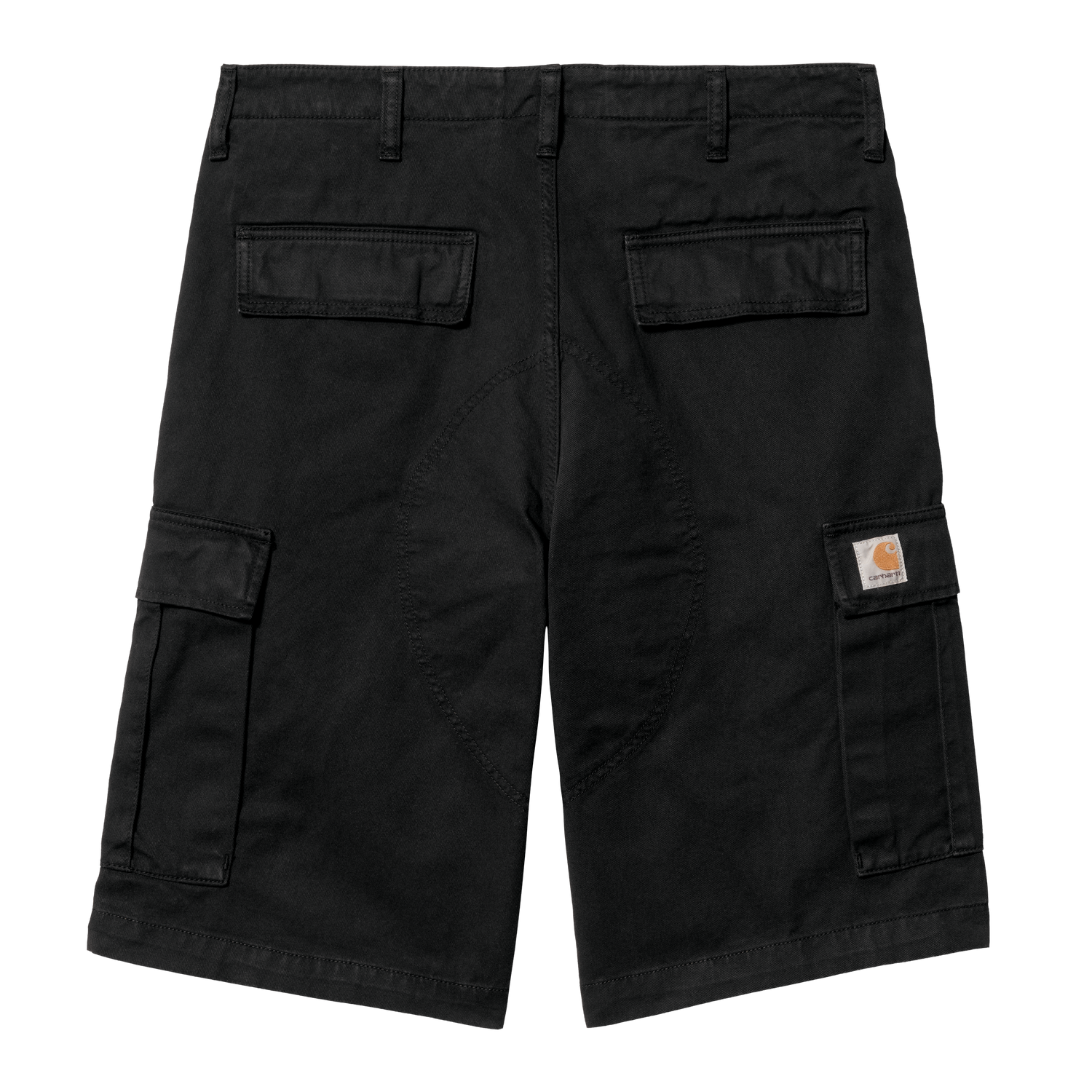 REGULAR CARGO SHORT BLACK GARMENT DYED