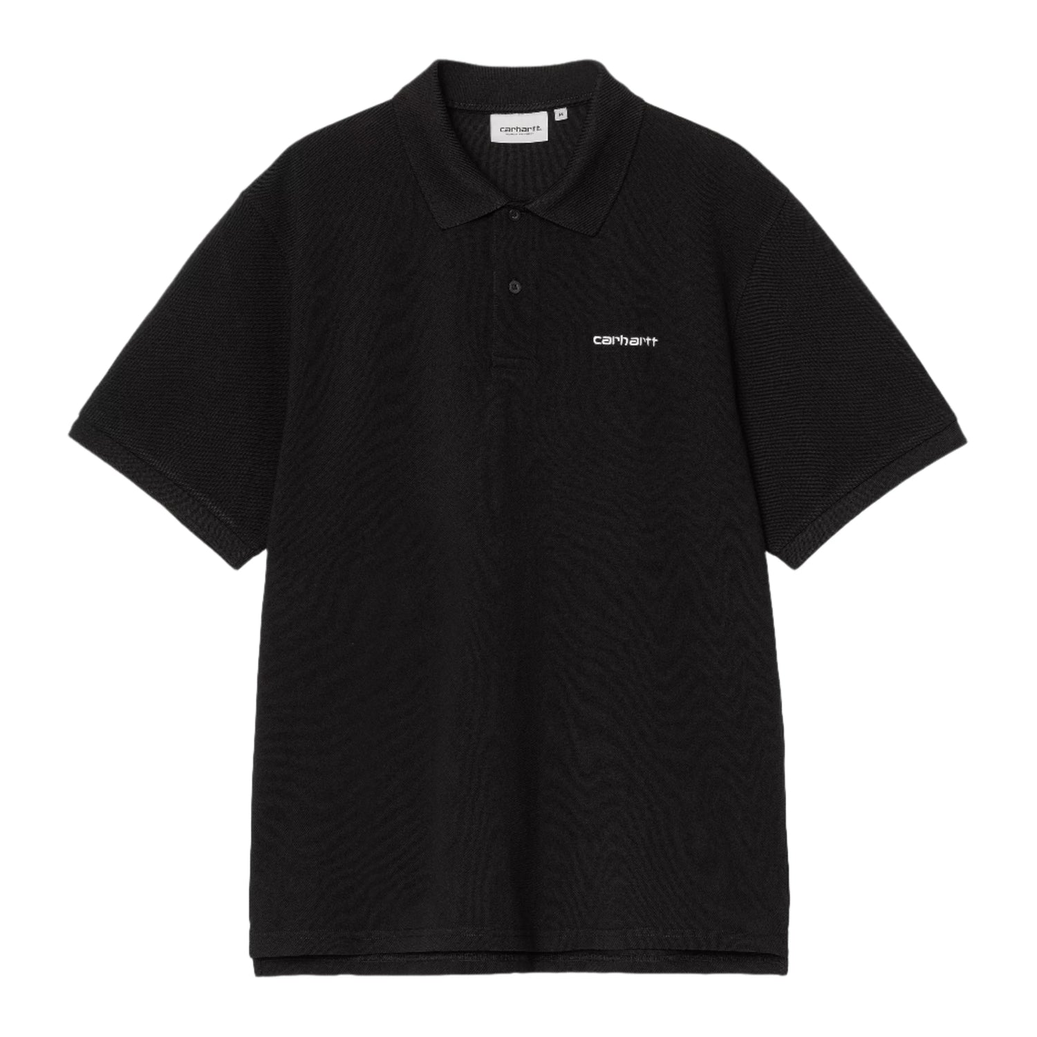 S/S CARHARTT SCRIPT POLO BLACK / WHITE