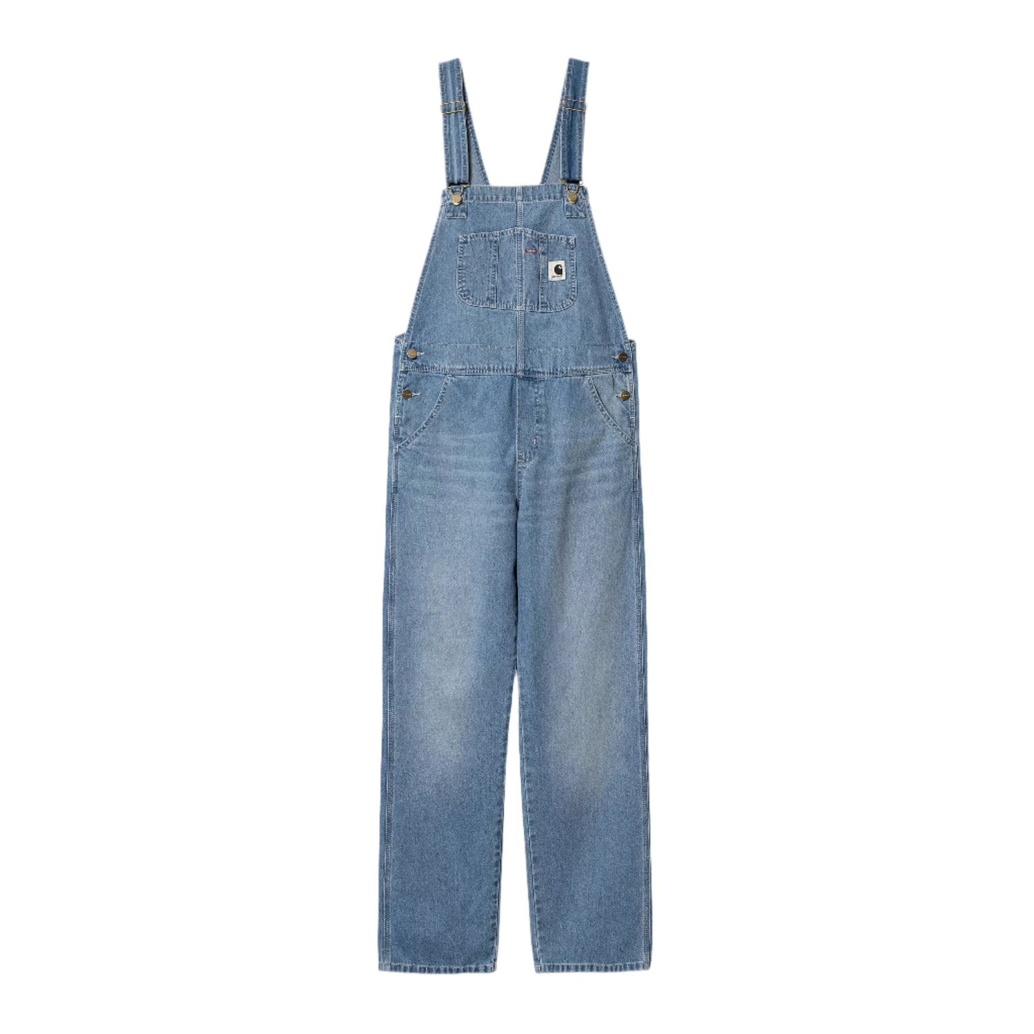 W' BIB OVERALL STRAIGHT BLUE LIGHT TRUE WASHED