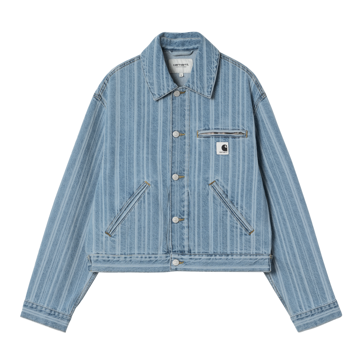 W' RYLAN JACKET RYLAN STRIPE BLUE STONE BLEACHED
