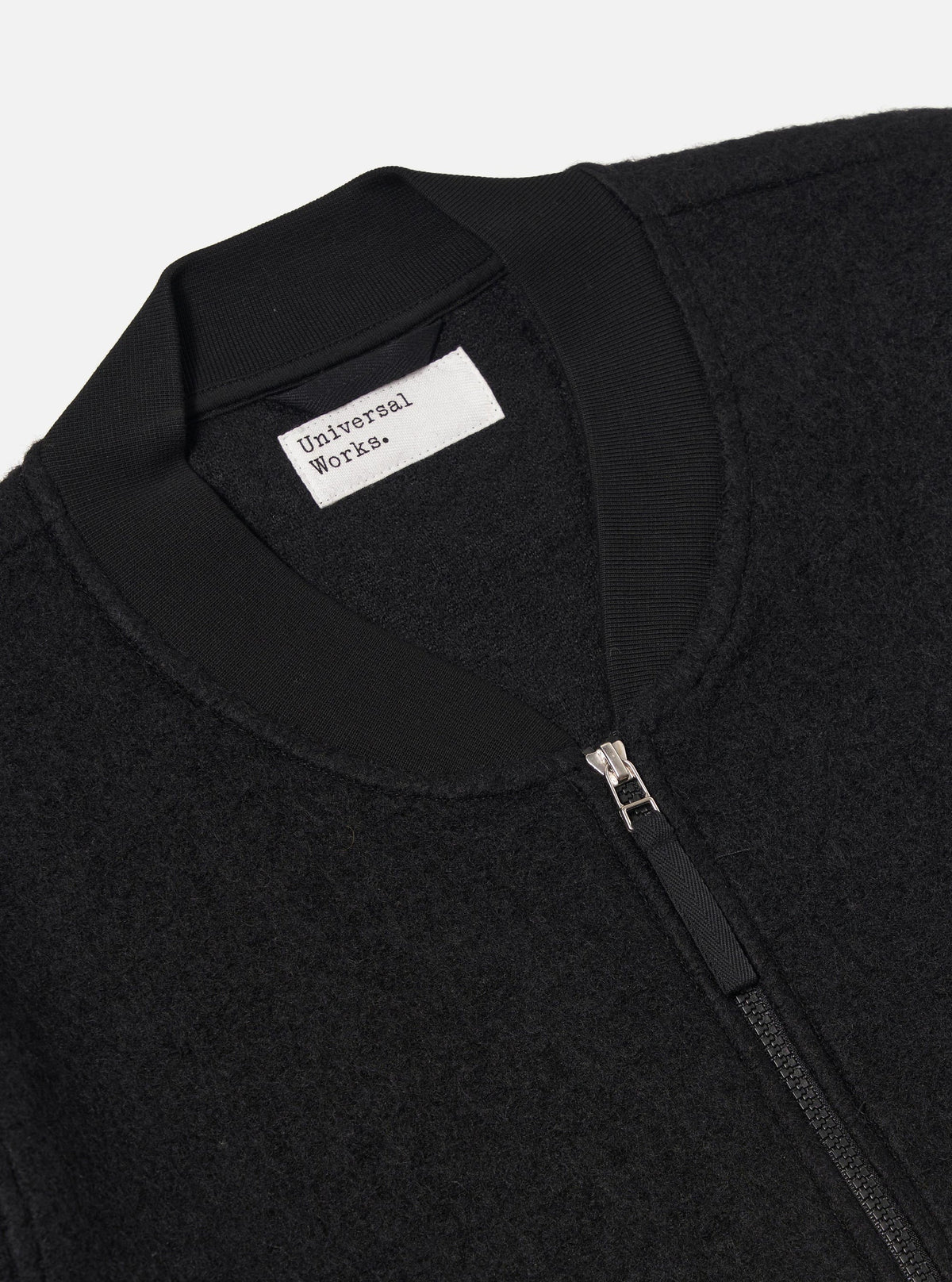 ZIP BOMBER WOOL BLACK