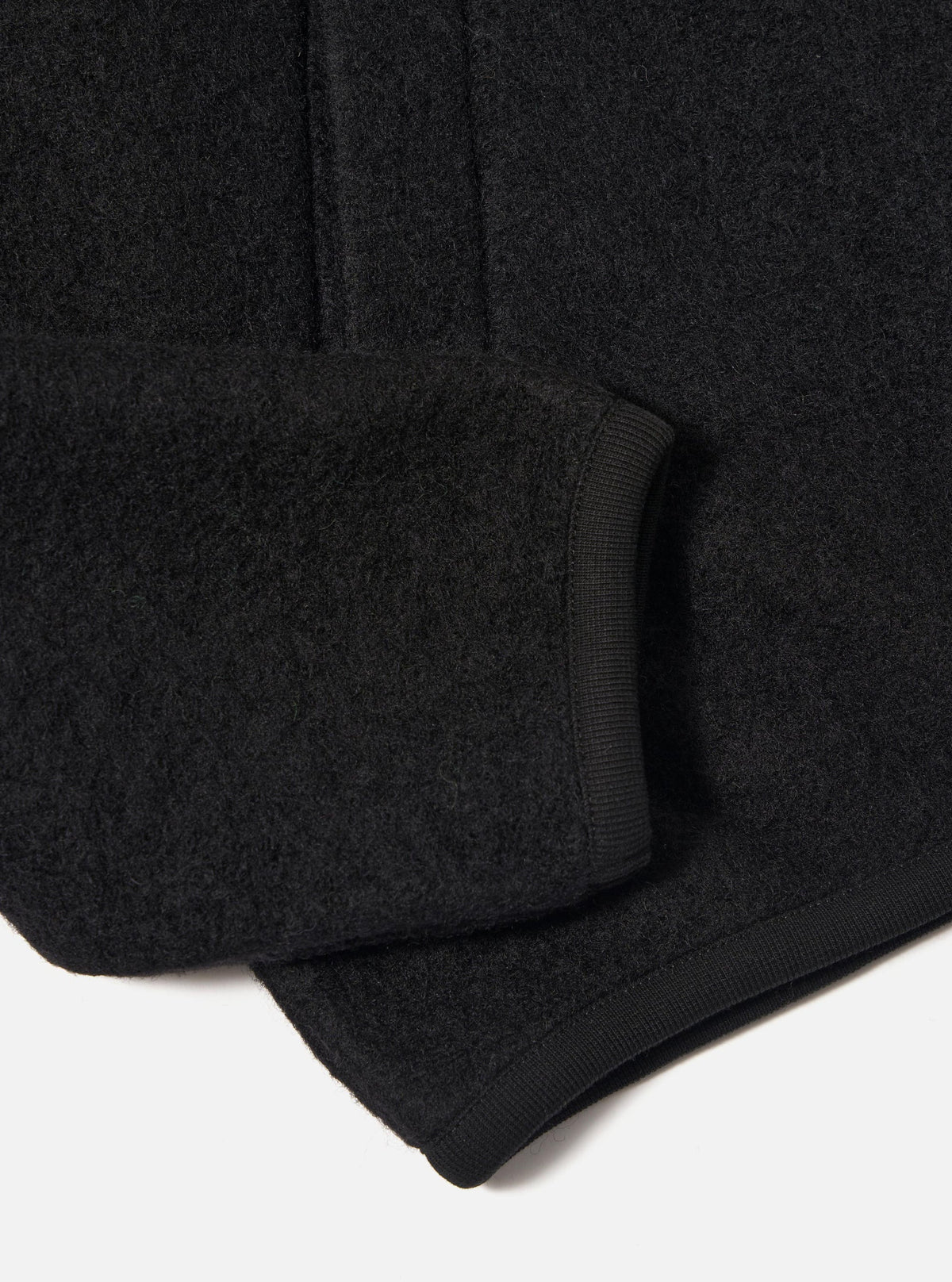 ZIP BOMBER WOOL BLACK