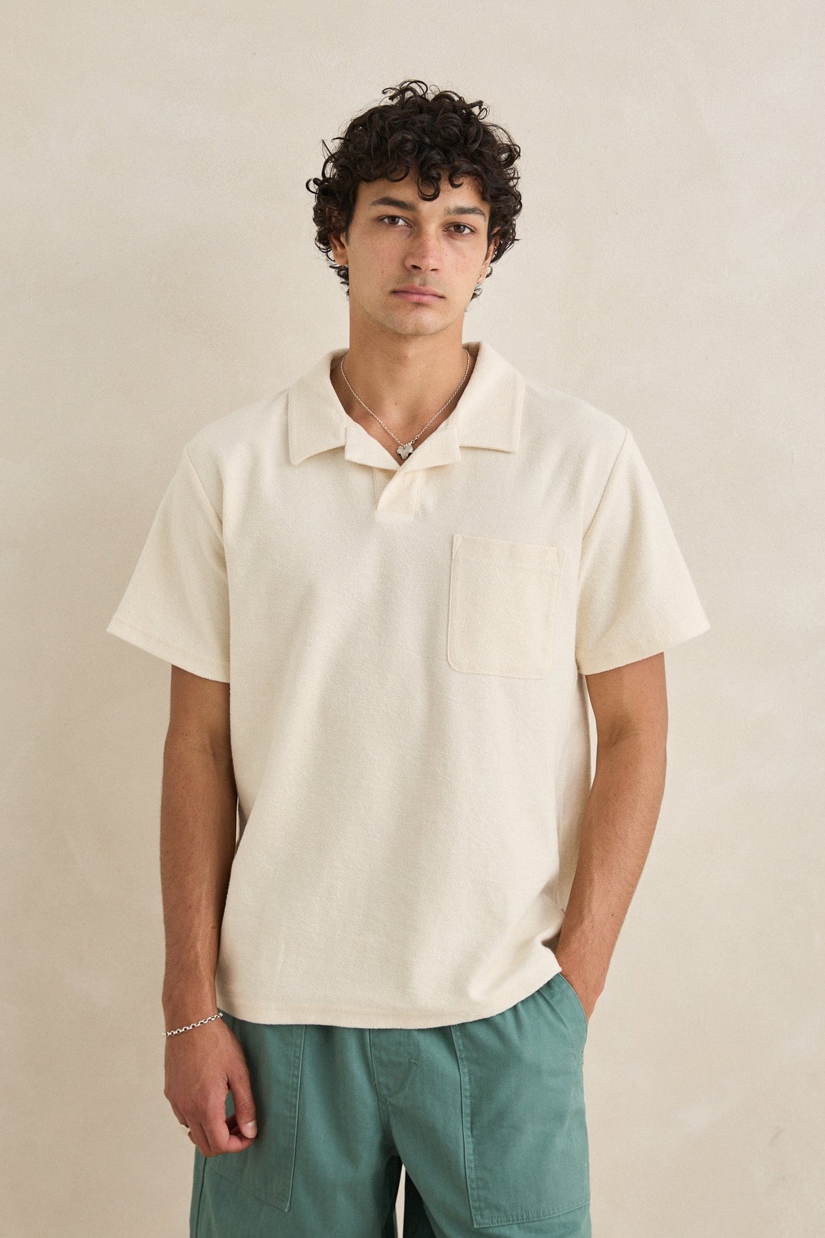 VINTAGE TERRY POLO NATURAL