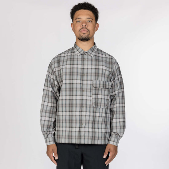 FADE CHECK BREEZY SHIRT GREIGE
