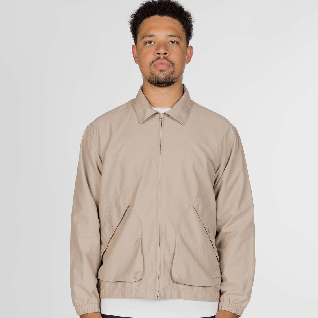 LIGHT DOBBY CLOTH HARRINGTON JACKET GREIGE