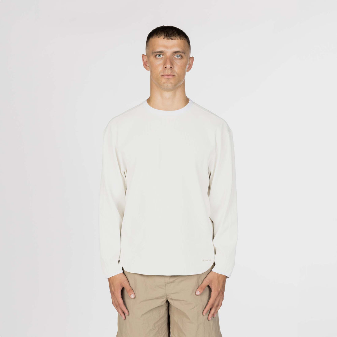 DRY WAFFLE L/S T-SHIRT OFF WHITE