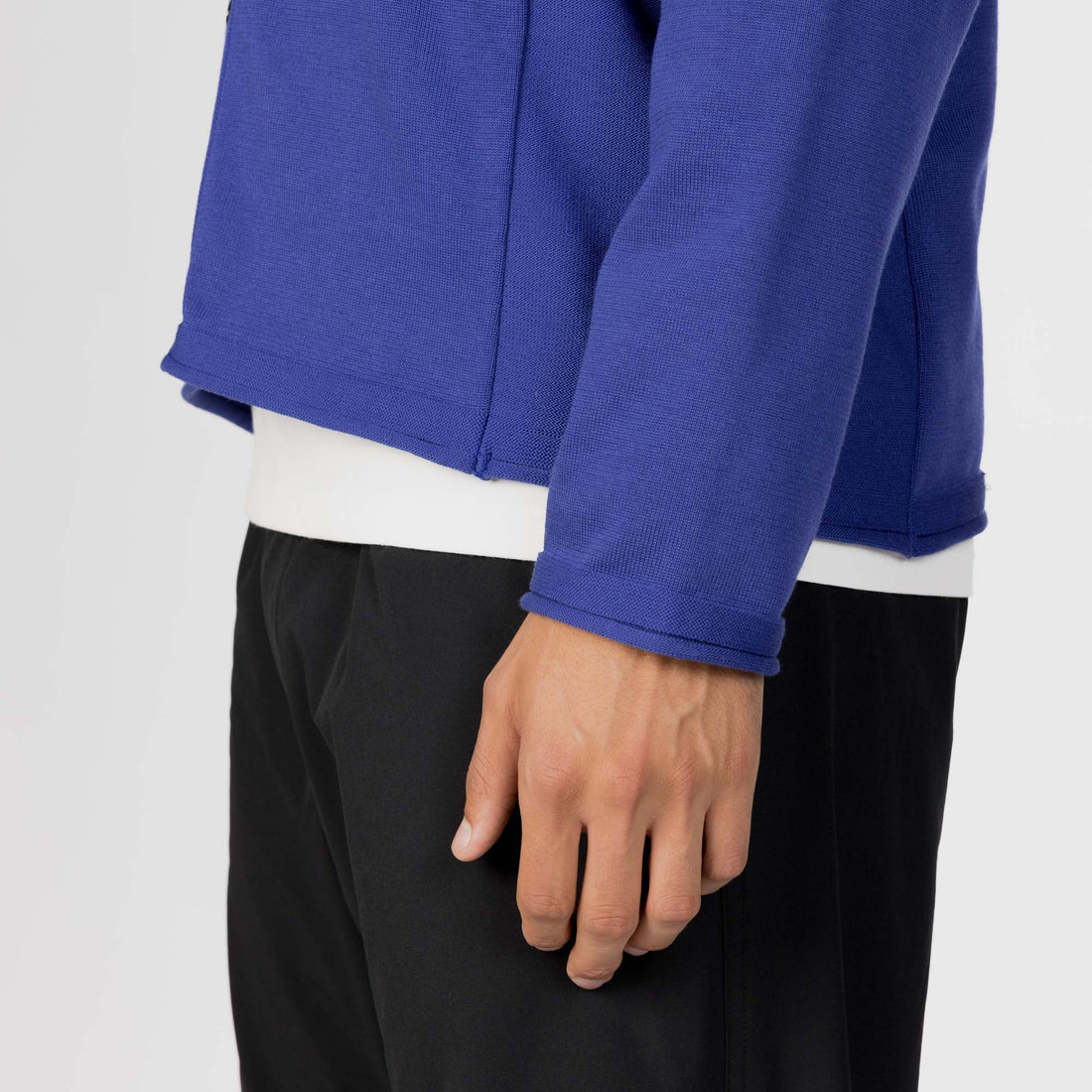 WATER-REPELLENT KNIT CARDIGAN BLUE