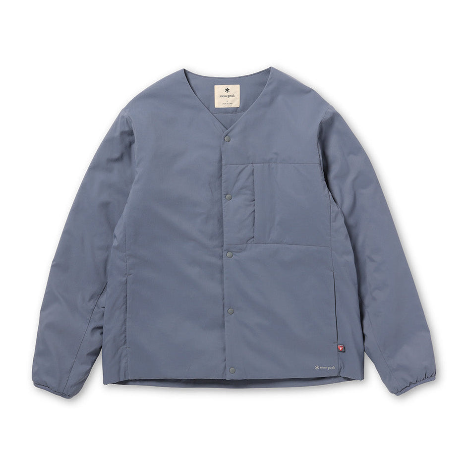FLEXIBLE INSULATED CARDIGAN LIGHT BLUE