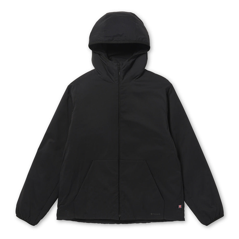 FLEXIBLE INSULATED ZIP PARKA BLACK