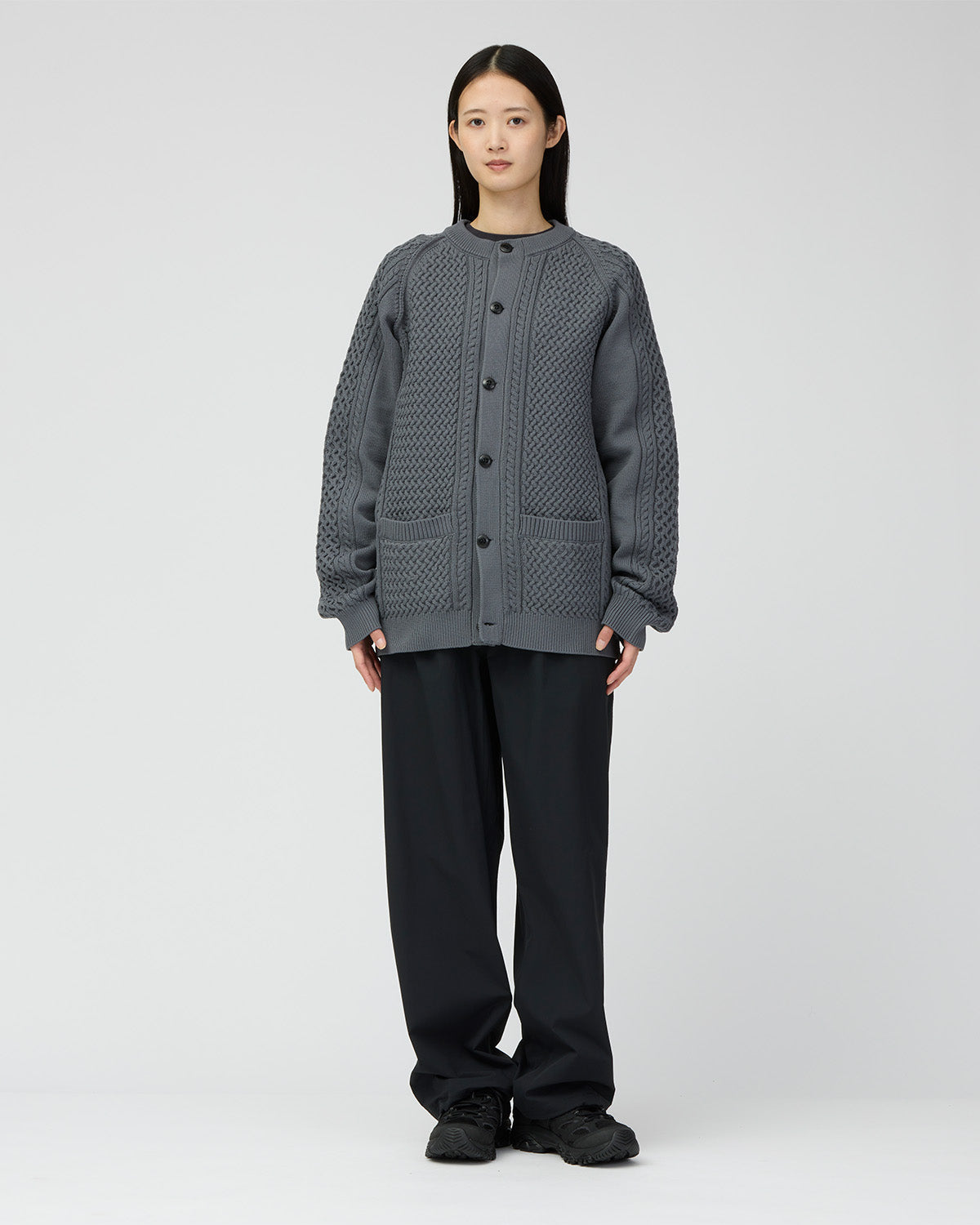 WATER-REPELLENT STRETCH RELAXED PANTS BLACK