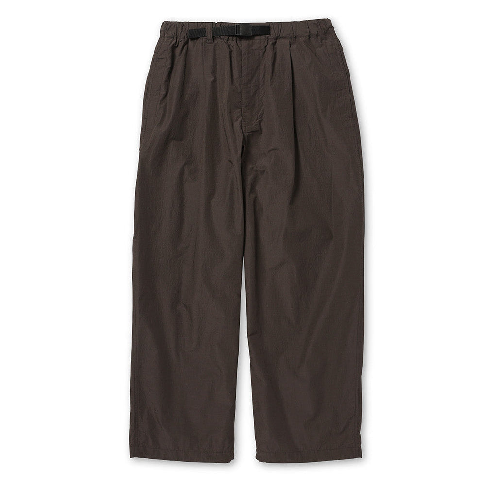 WOOL NYLON TAFFETA TROUSERS DARK BROWN