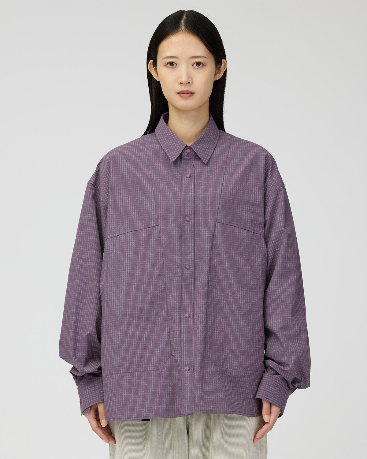 KASURI RIPSTOP SHIRT DARK PURPLE