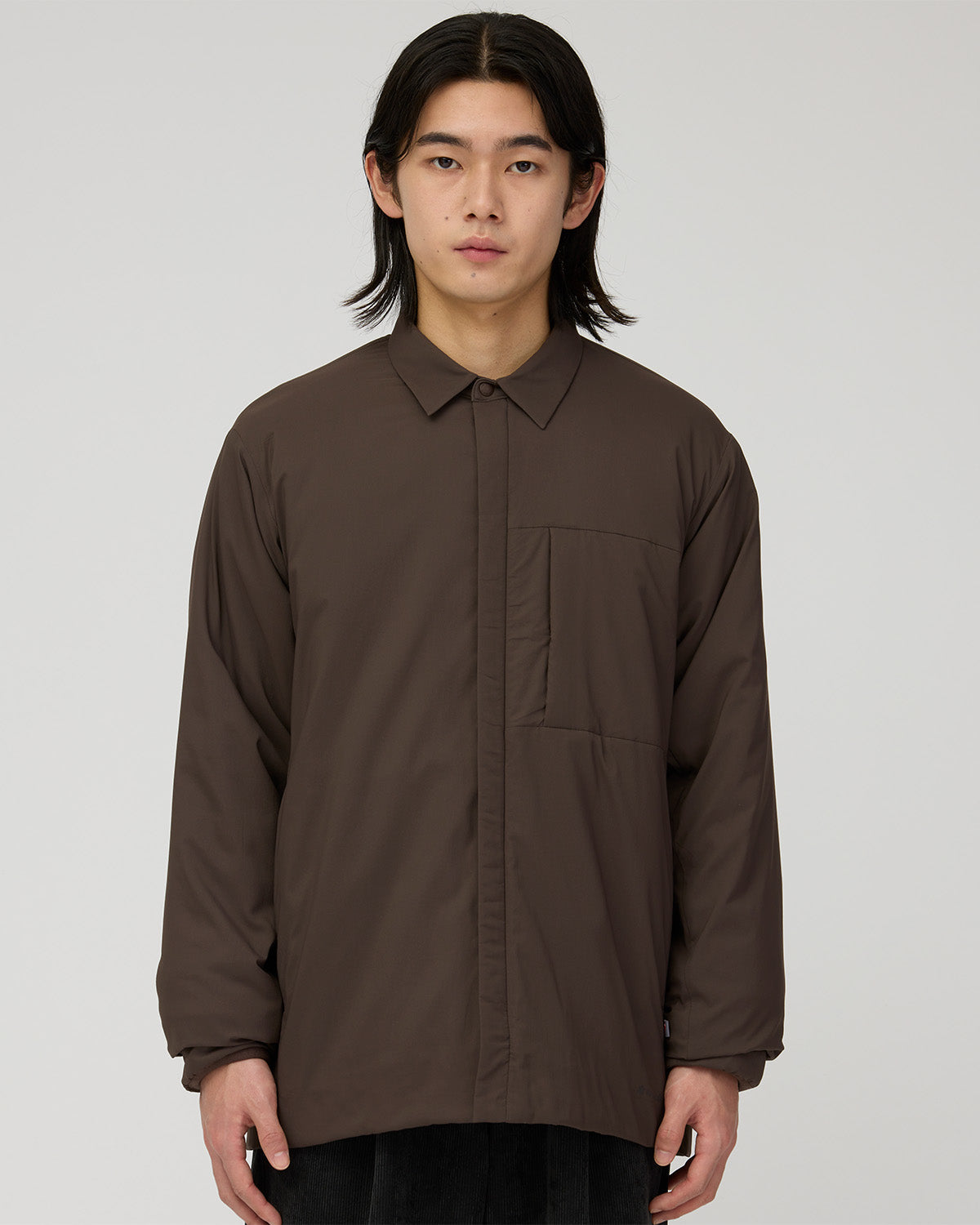 FLEXIBLE INSULATED SHIRT DARK BROWN