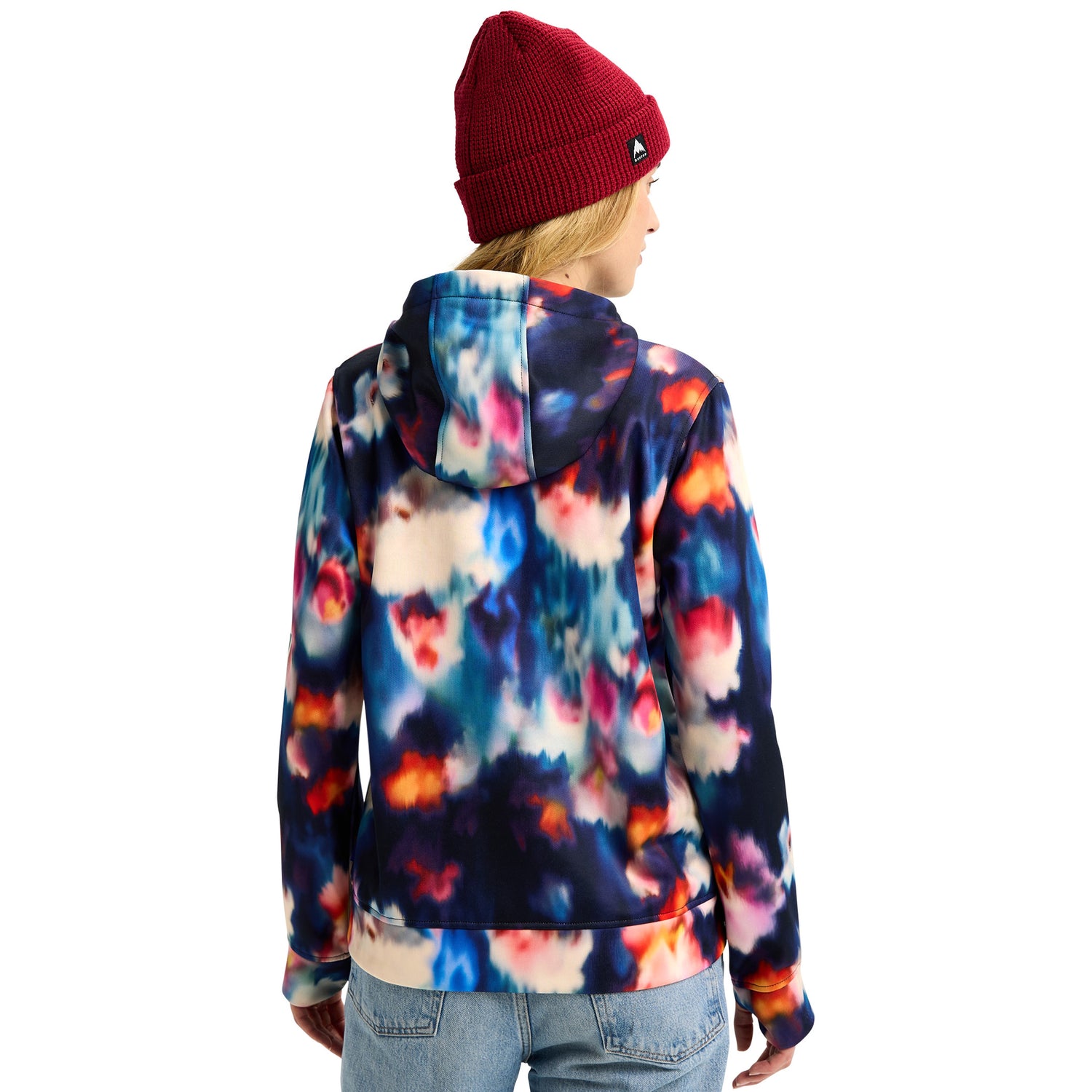 W OAK PULLOVER FLORAL BLUR