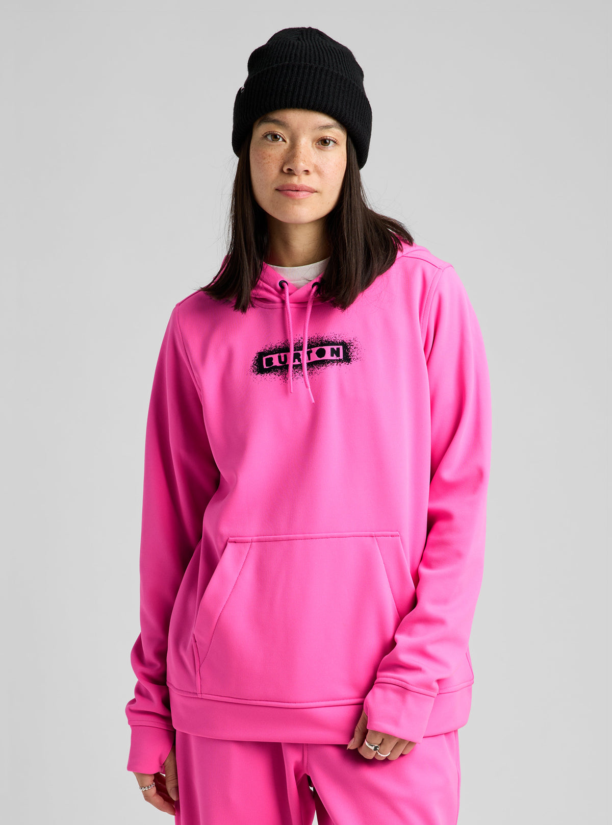 W OAK PULLOVER HOODIE SHOCKWAVE PINK