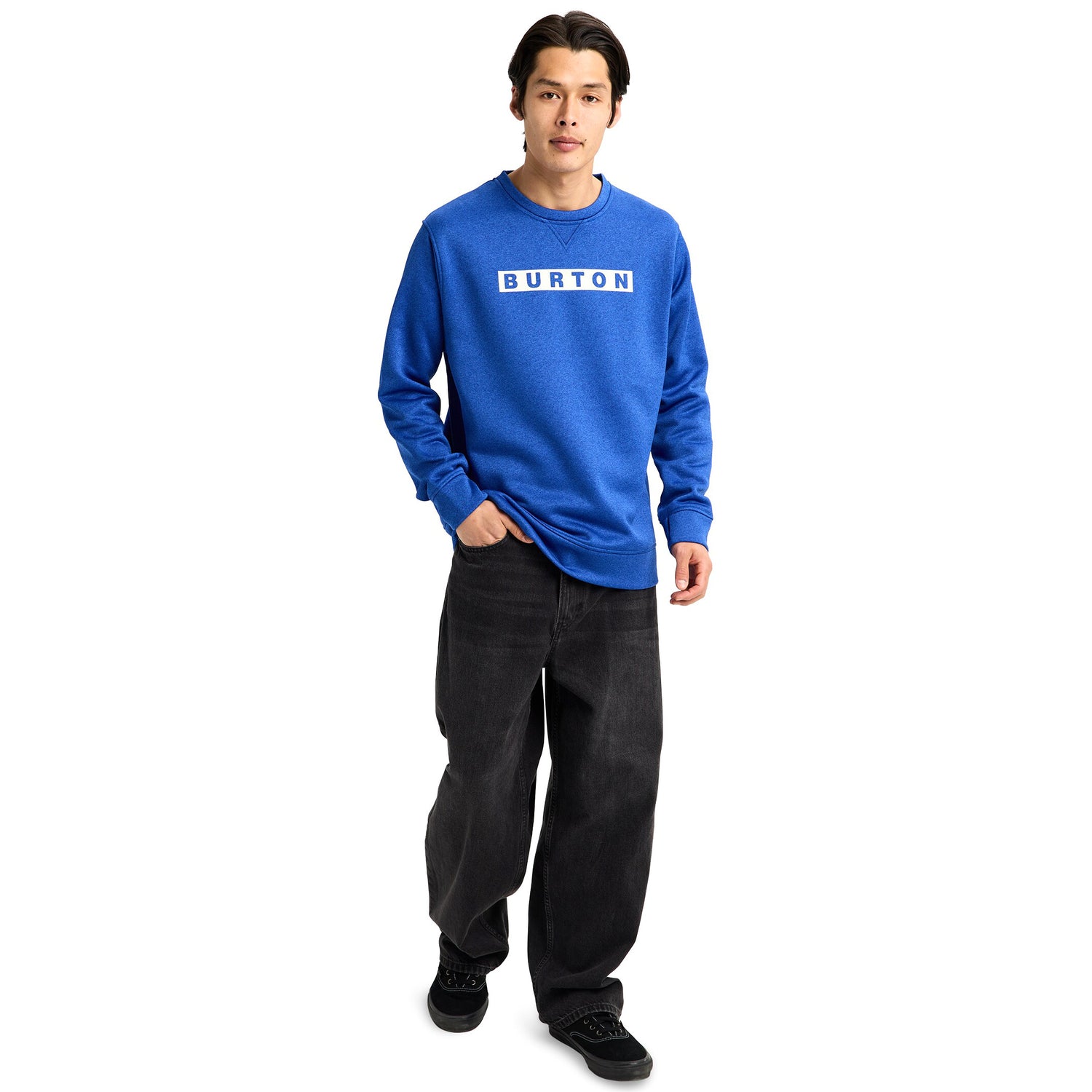 M OAK CREW JAKE BLUE HEATHER