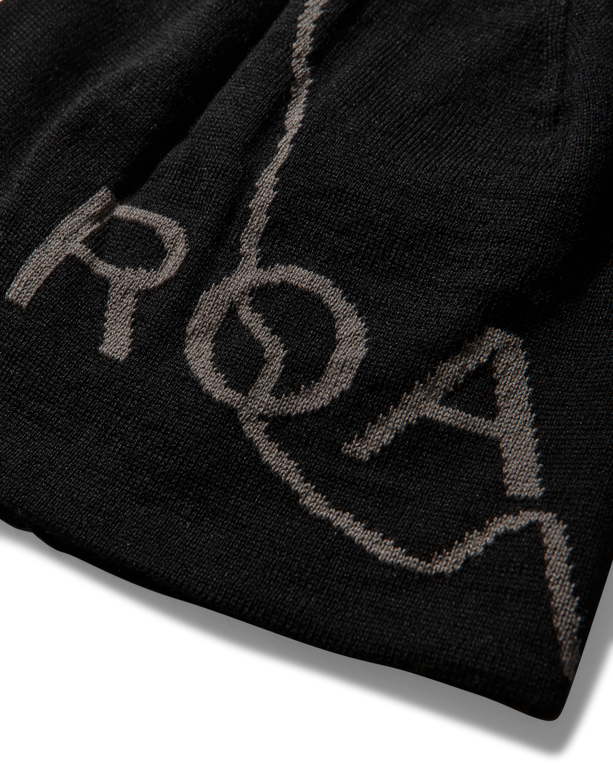LOGO WOOL BEANIE DEEP BLACK