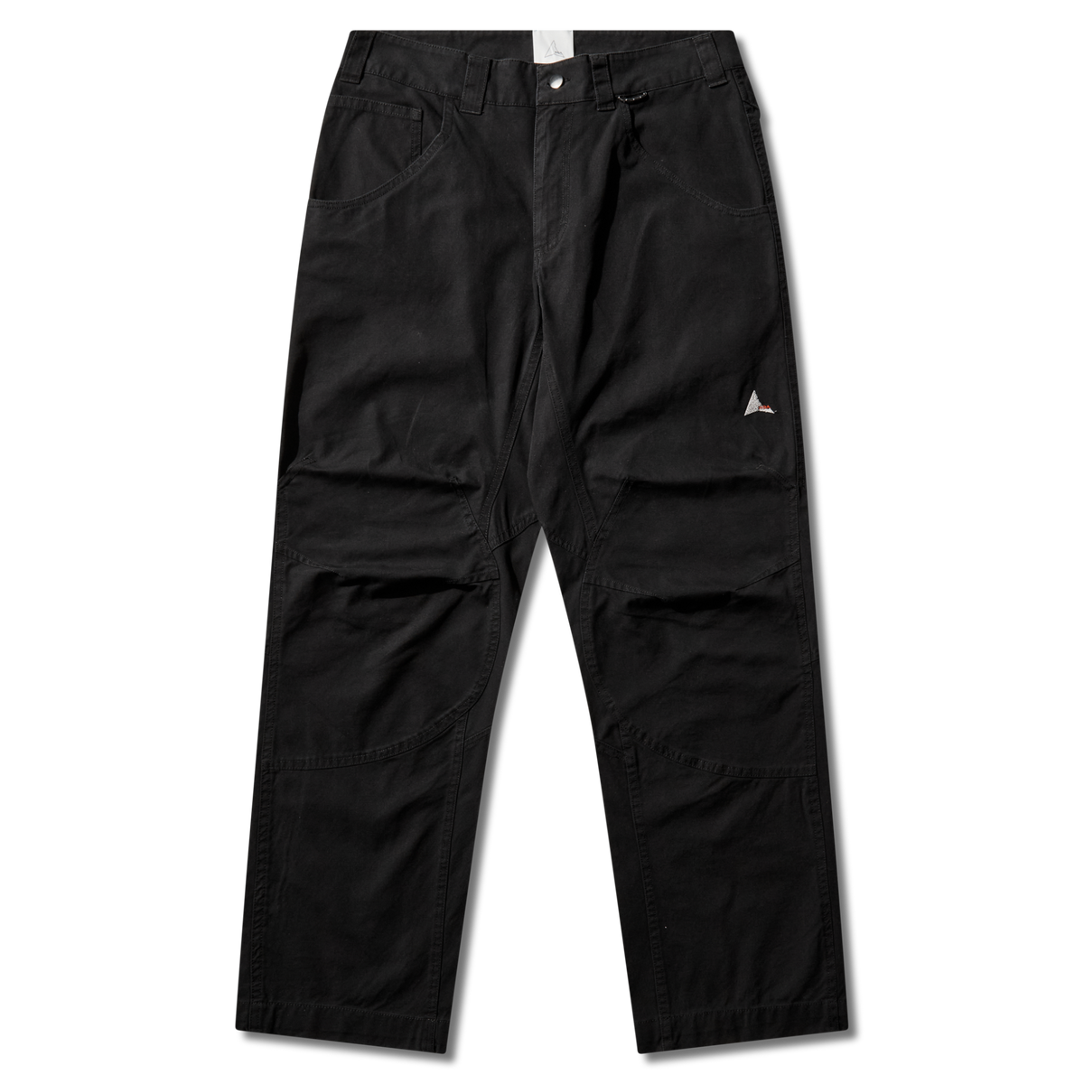 CRIMP SHAPED COTTON PANTS BLACK