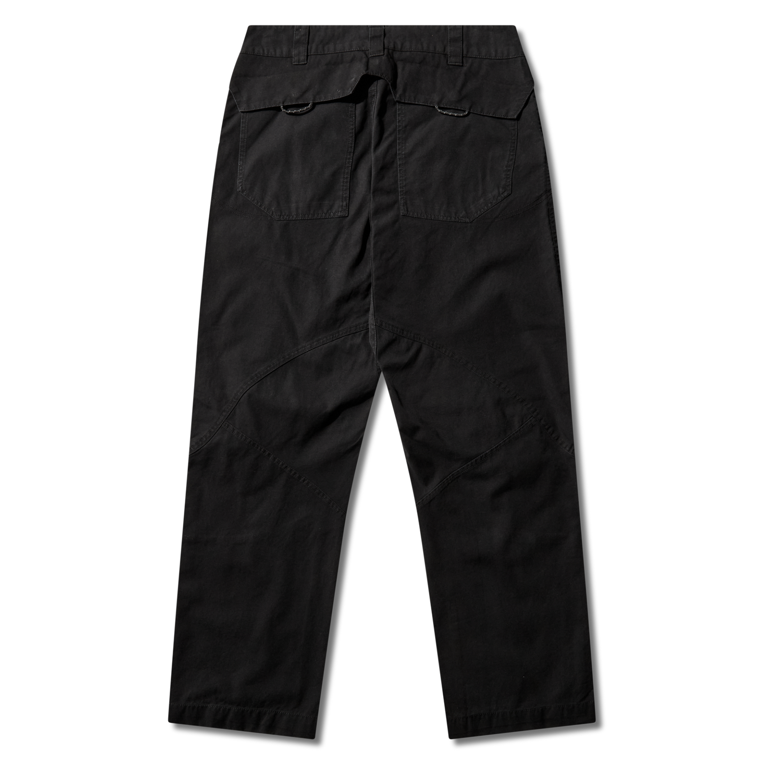 CRIMP SHAPED COTTON PANTS BLACK