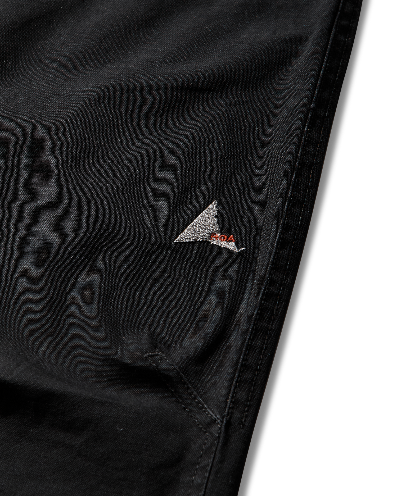 CRIMP SHAPED COTTON PANTS BLACK