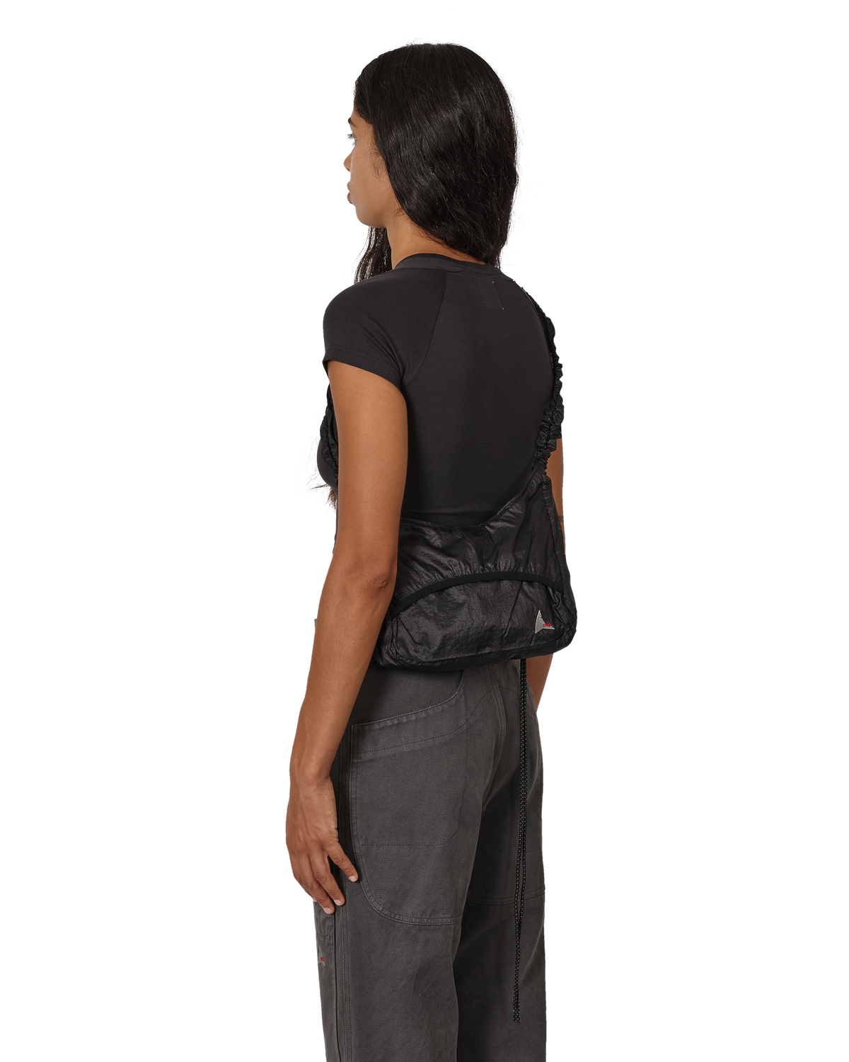 LAKI SMALL PACKABLE KNOT BAG BLACK