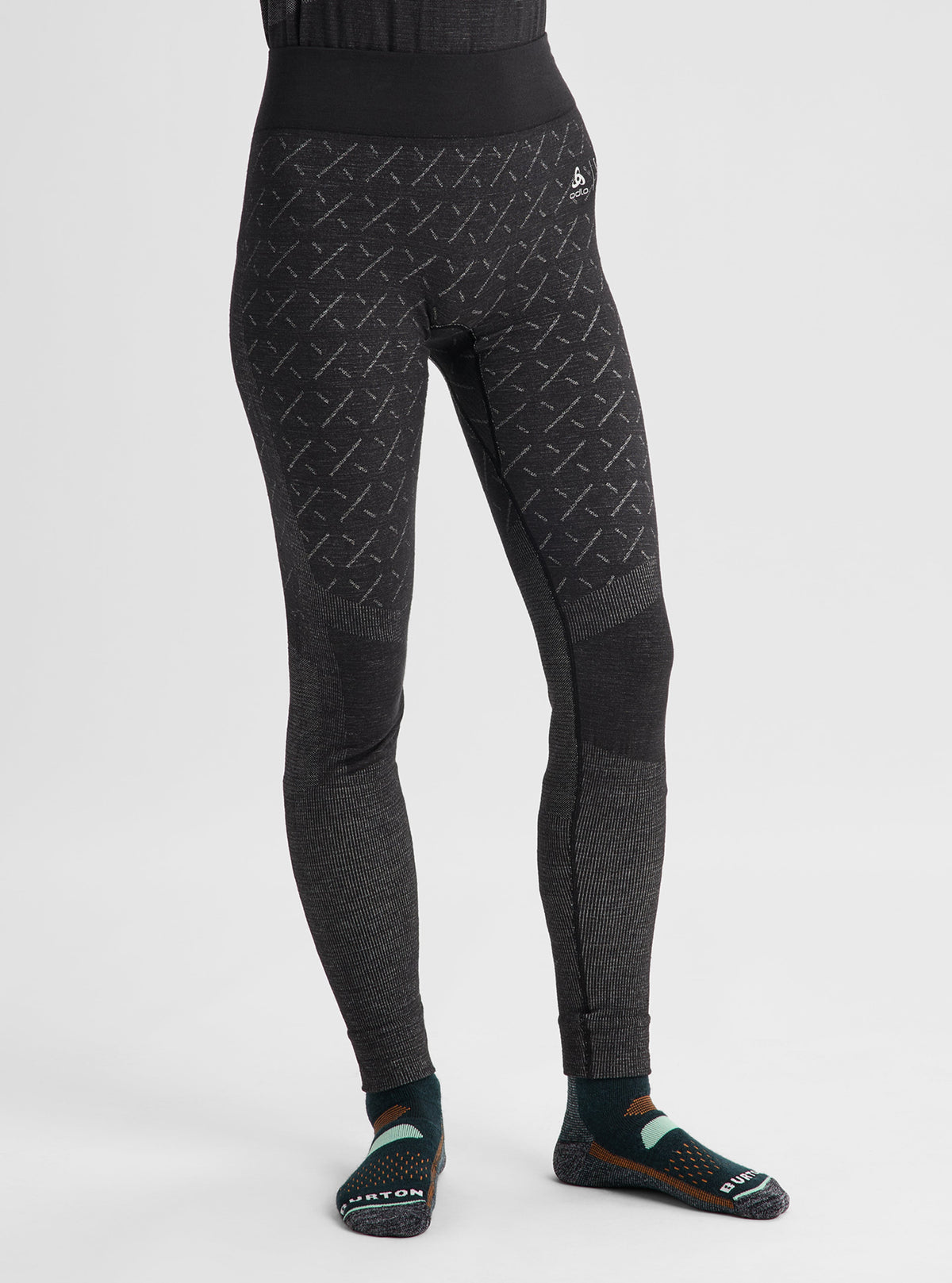 W [AK] SLOKAR MERINO BASE LAYER PANTS TRUE BLACK / GRAY CLOUD