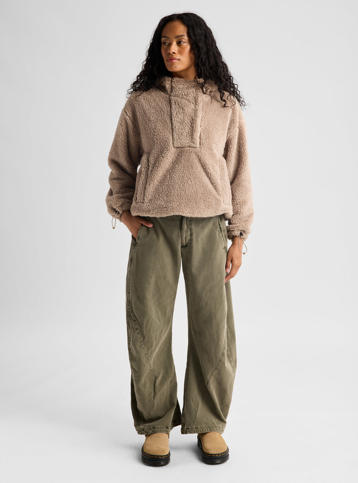 W LEMMA PULLOVER FLEECE SUMMIT TAUPE