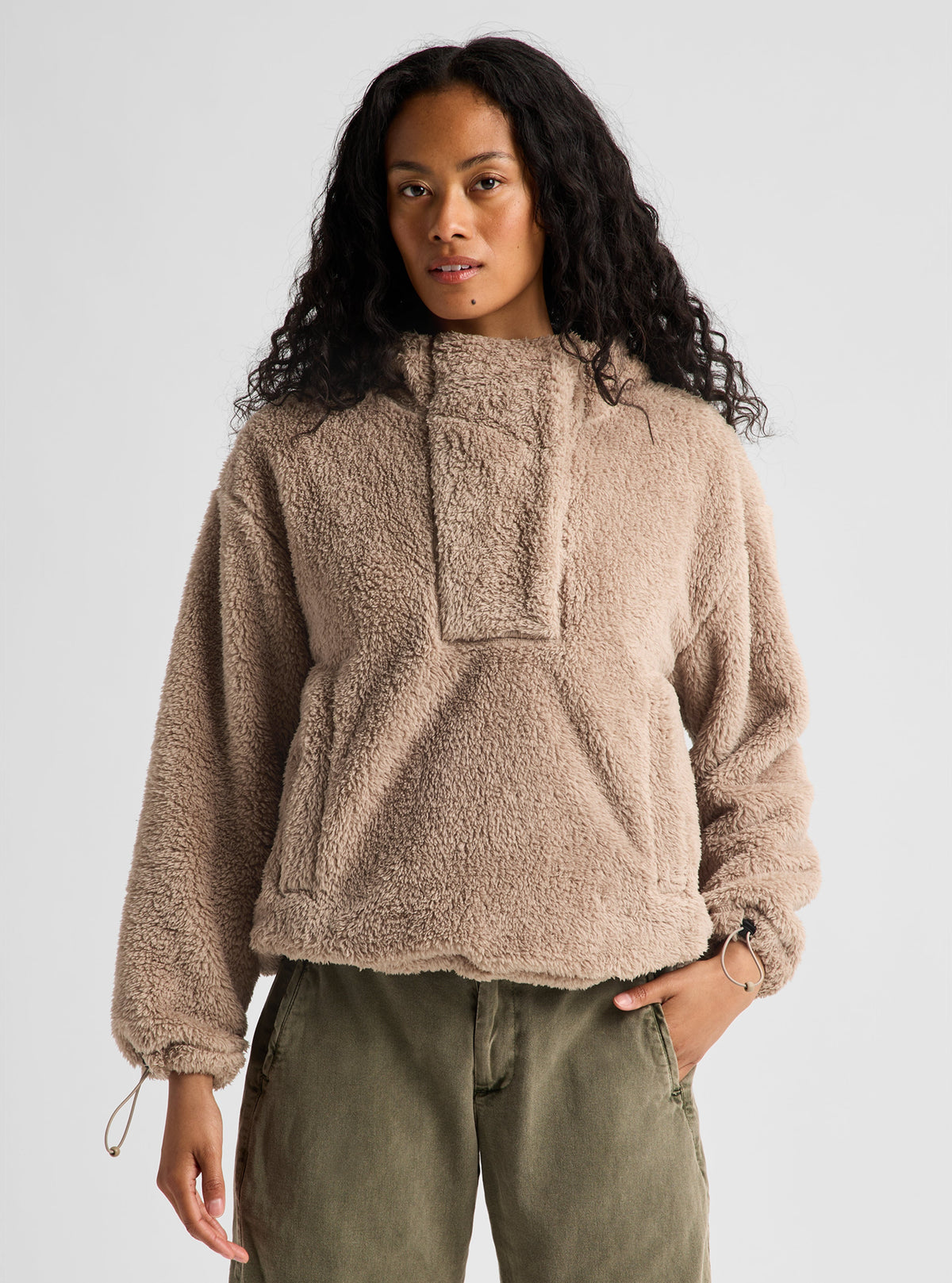 W LEMMA PULLOVER FLEECE SUMMIT TAUPE