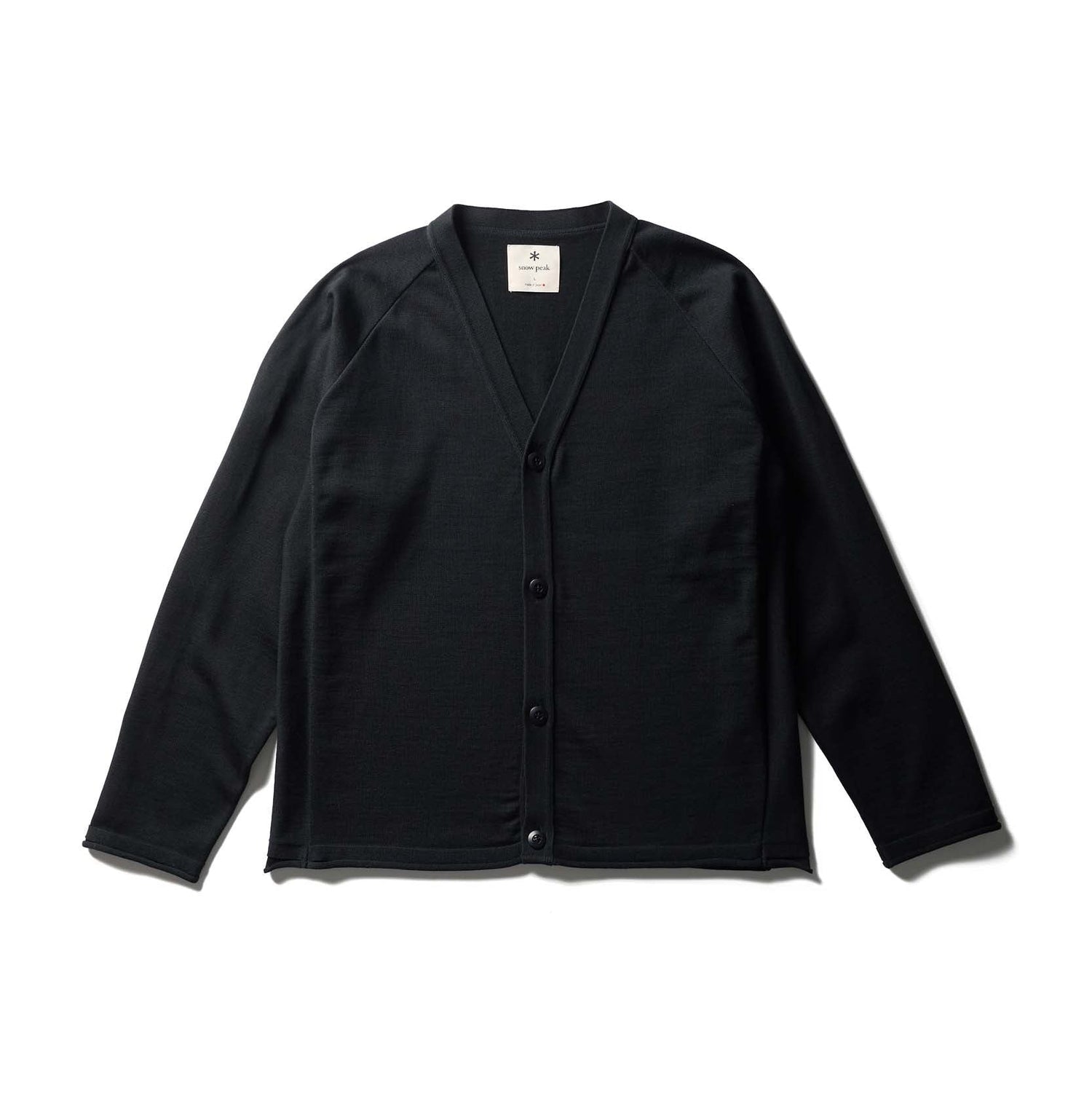 WATER-REPELLENT KNIT CARDIGAN BLACK