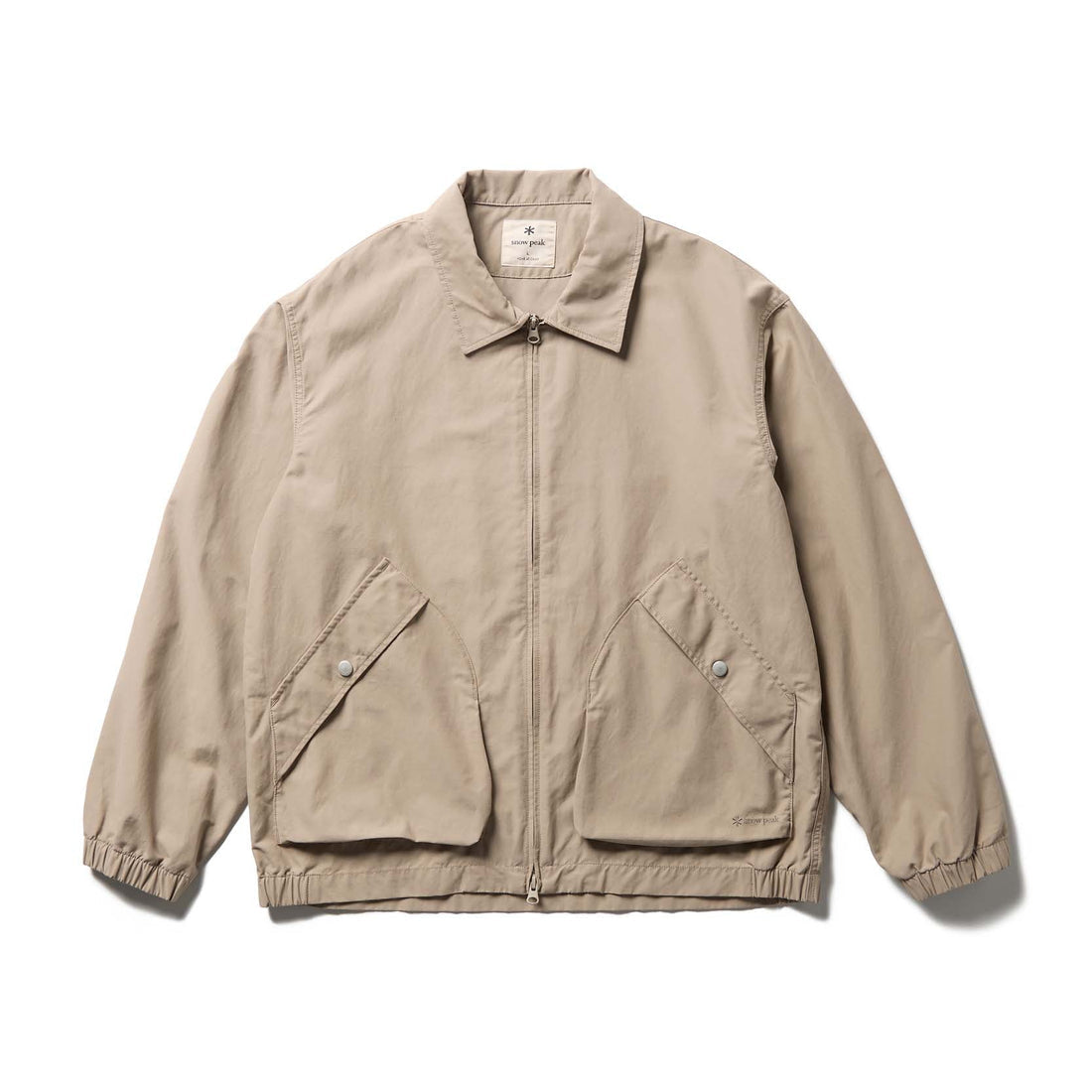LIGHT DOBBY CLOTH HARRINGTON JACKET GREIGE