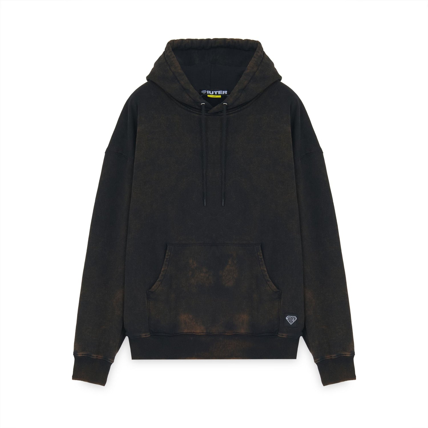 LABEL MARBLE HOODIE BLACK