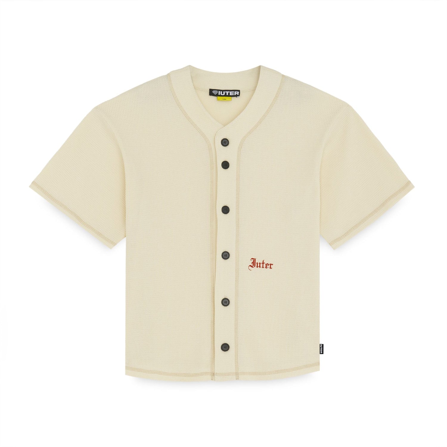 GOTHIC WAFFLE BASEBALL SHIRT IVORY